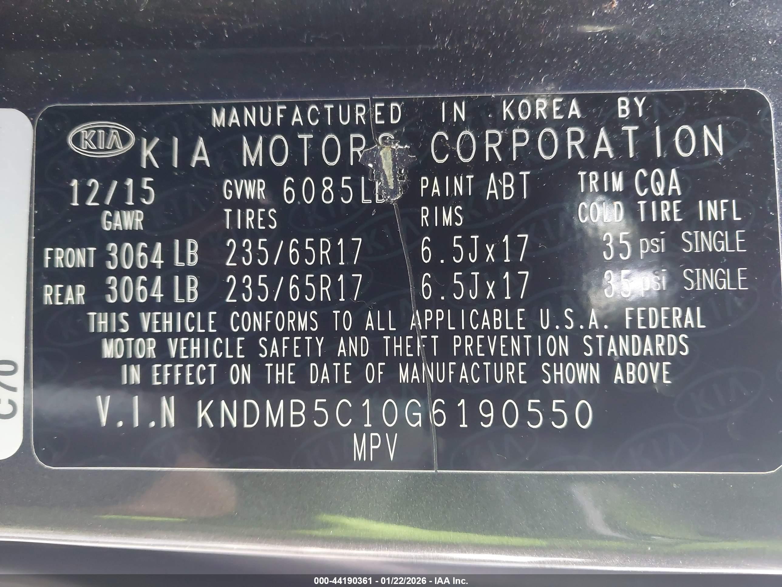 KIA SEDONA image 9