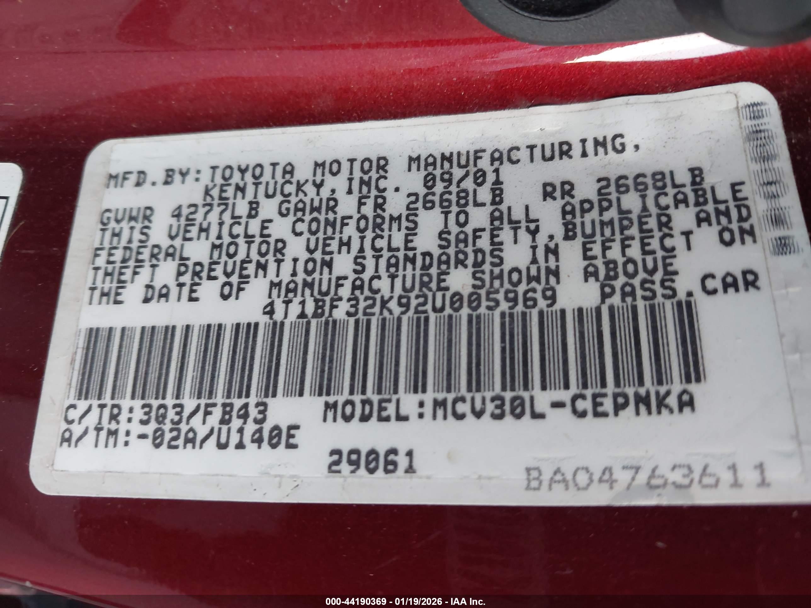 TOYOTA CAMRY image 9
