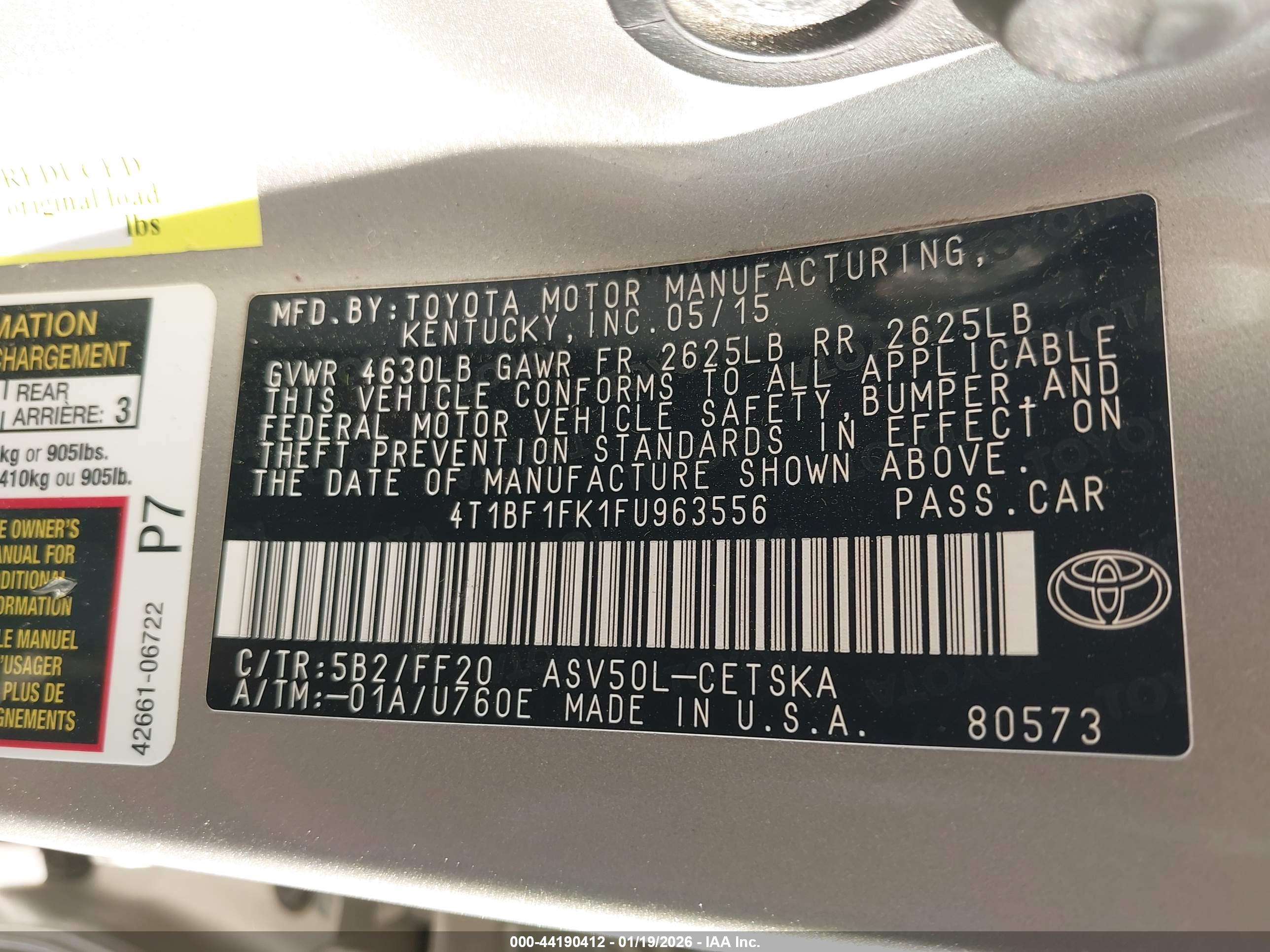 TOYOTA CAMRY image 9