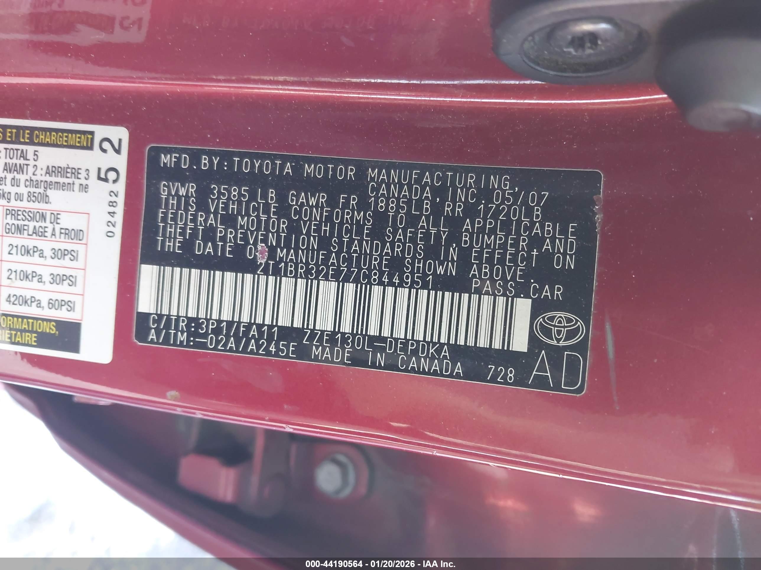 TOYOTA COROLLA image 9