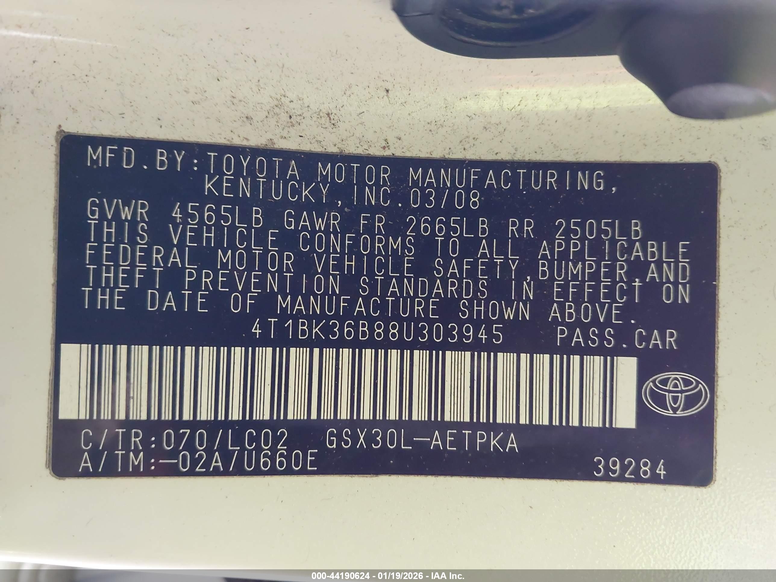 TOYOTA AVALON image 9