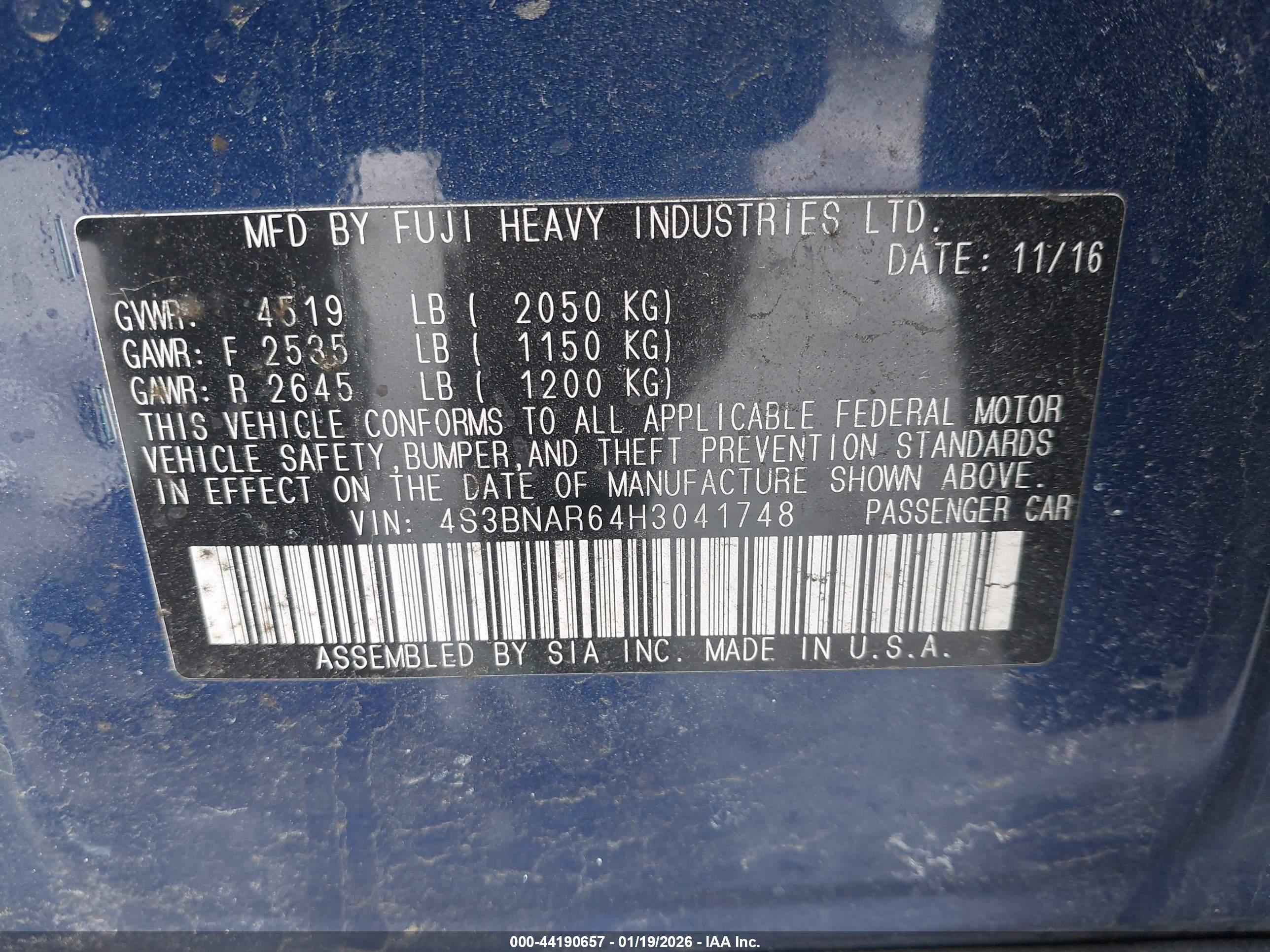 SUBARU LEGACY image 9