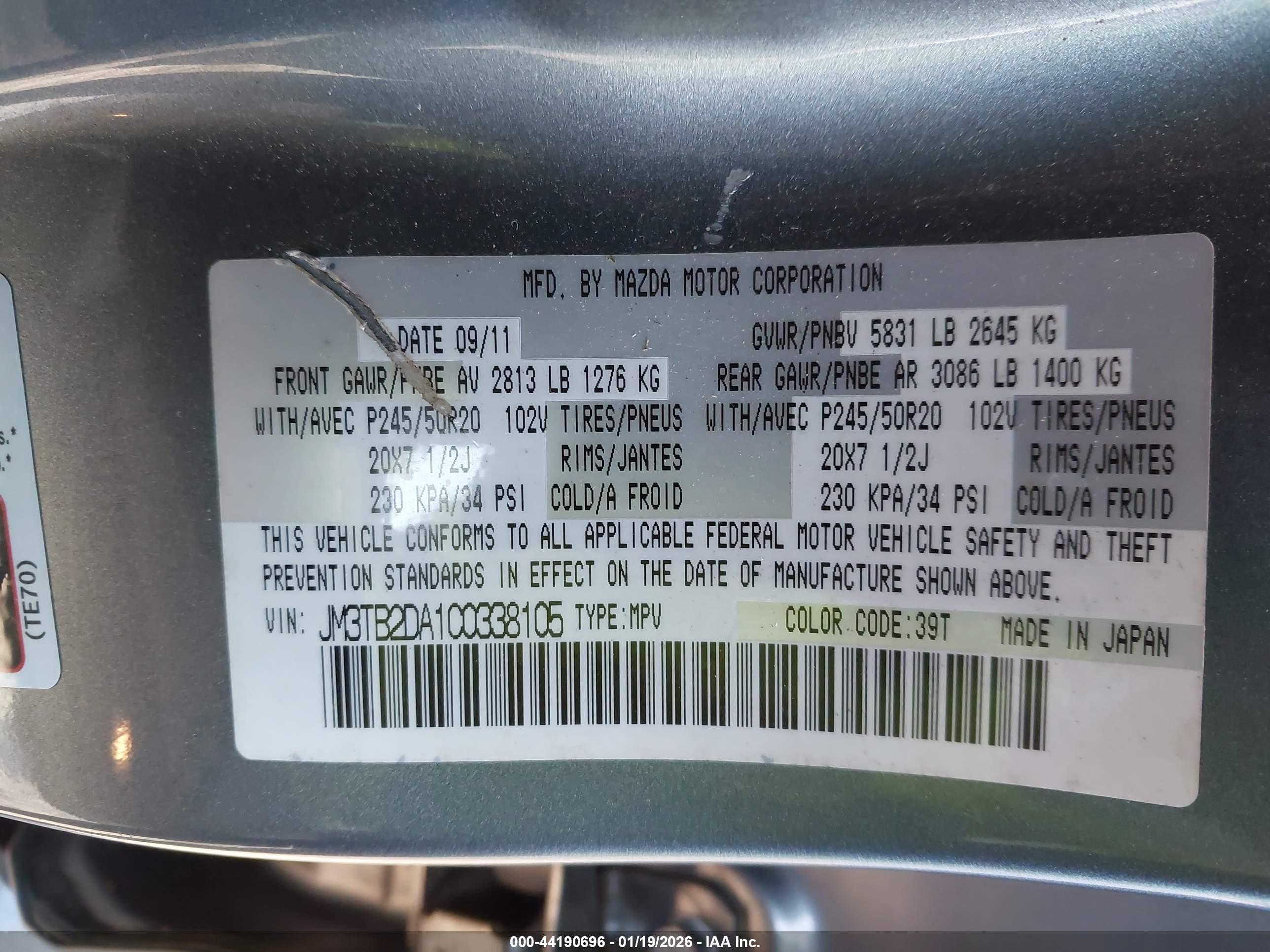 MAZDA CX-9 image 9
