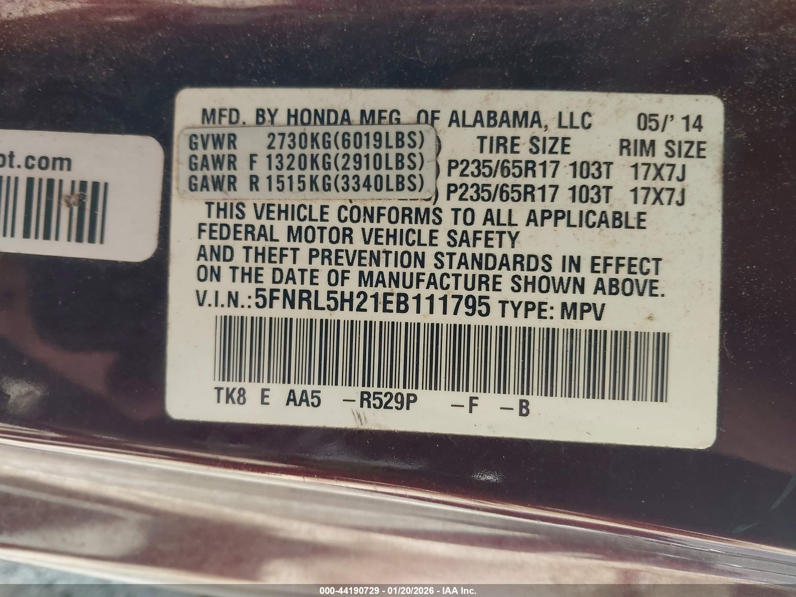 HONDA ODYSSEY image 9