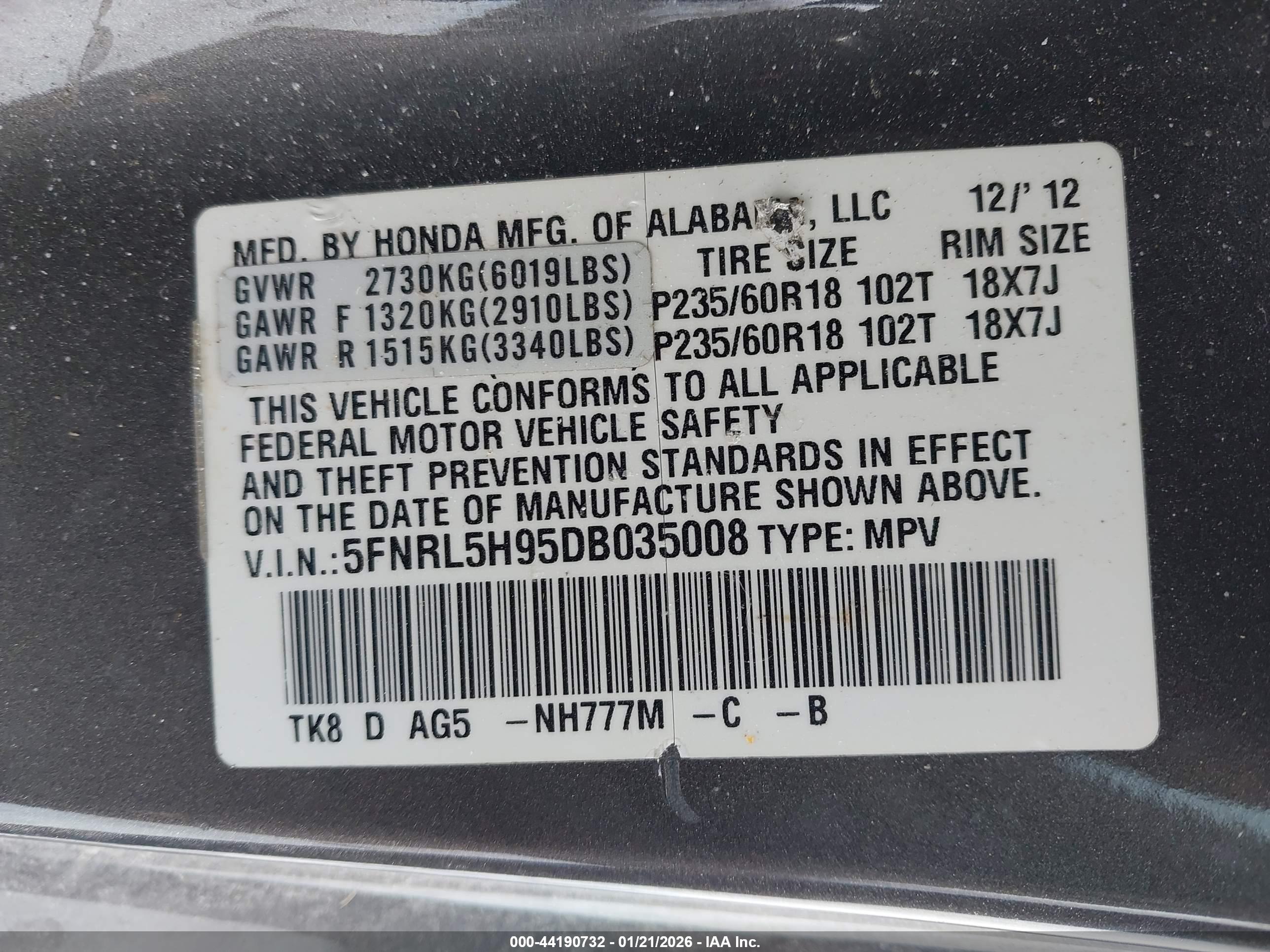 HONDA ODYSSEY image 9