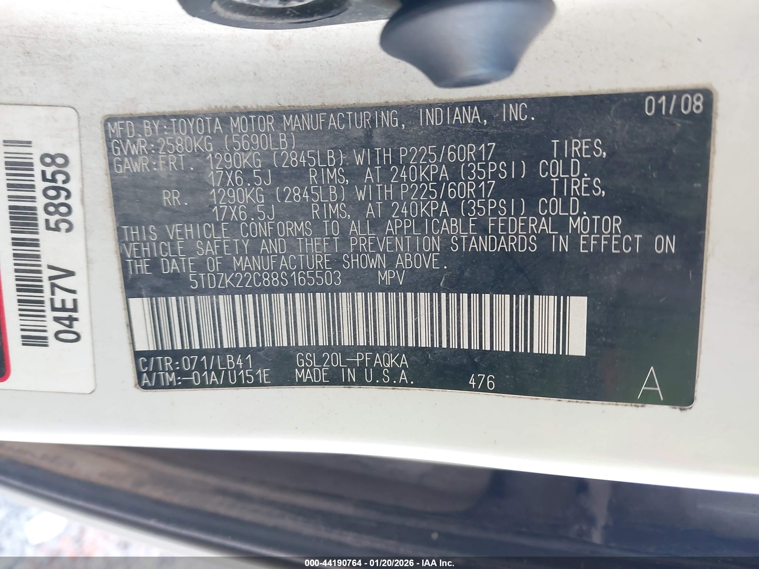 TOYOTA SIENNA image 9
