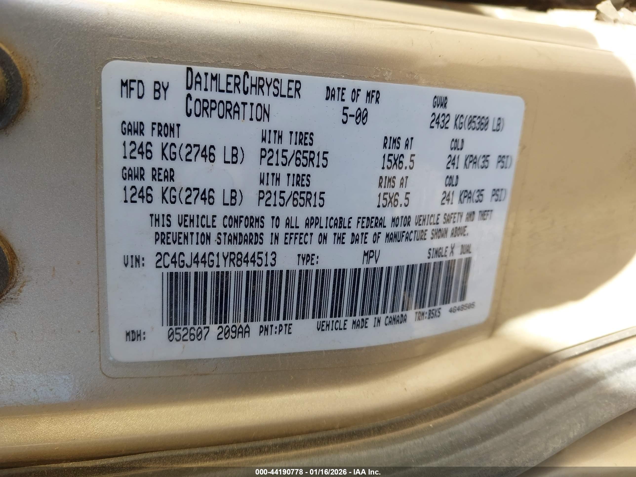CHRYSLER GRAND image 9