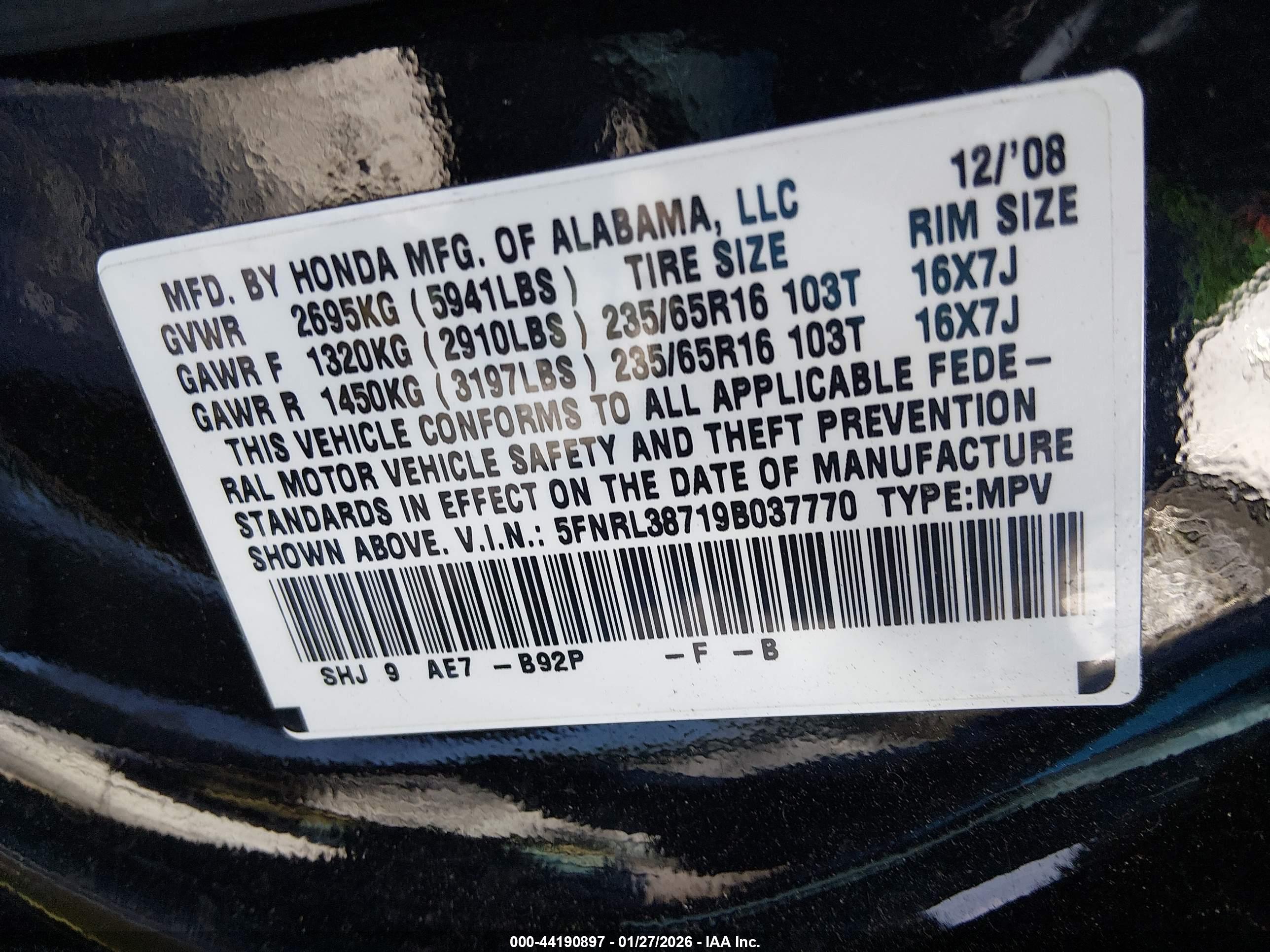 HONDA ODYSSEY image 9