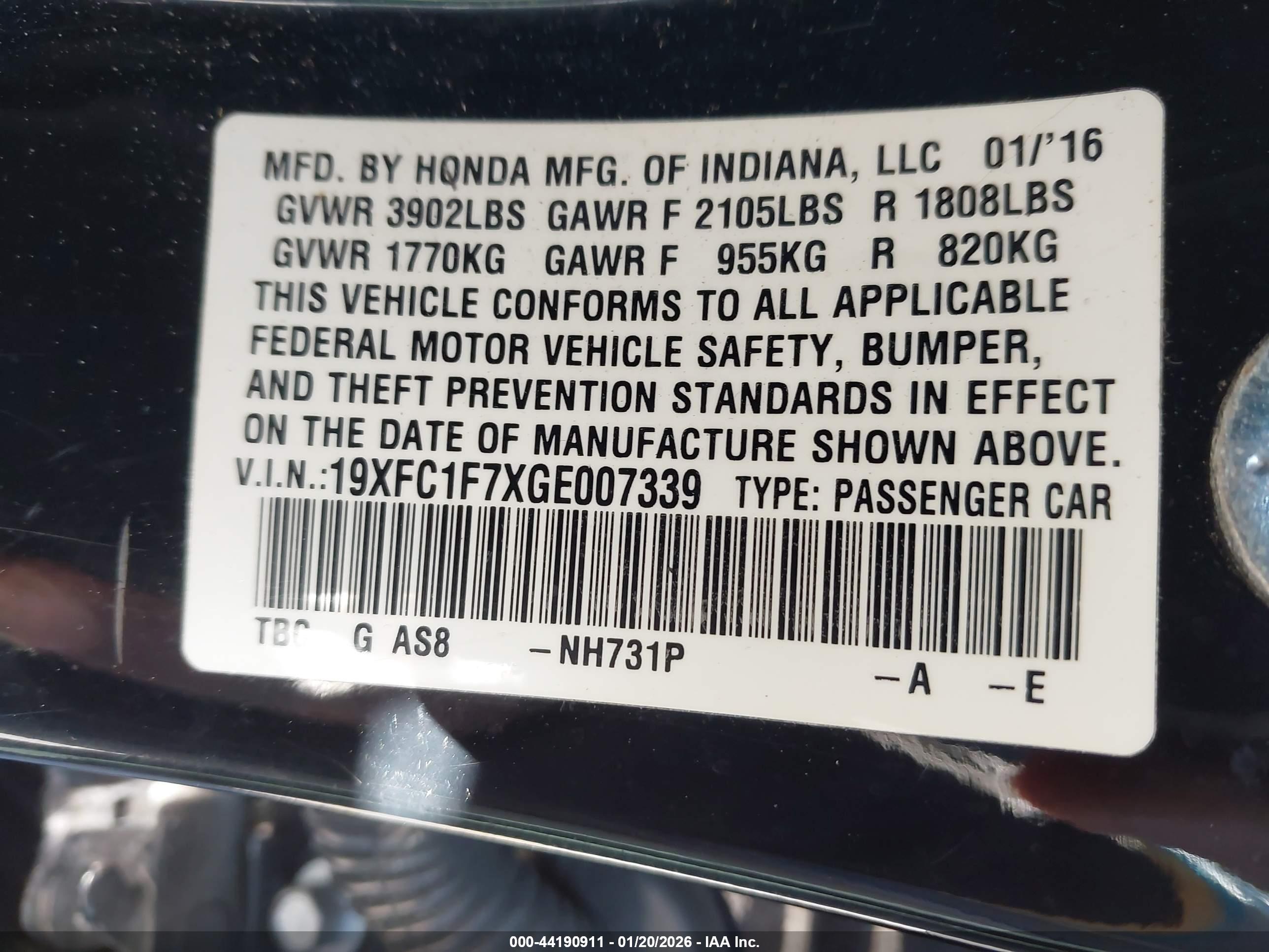 HONDA CIVIC image 9