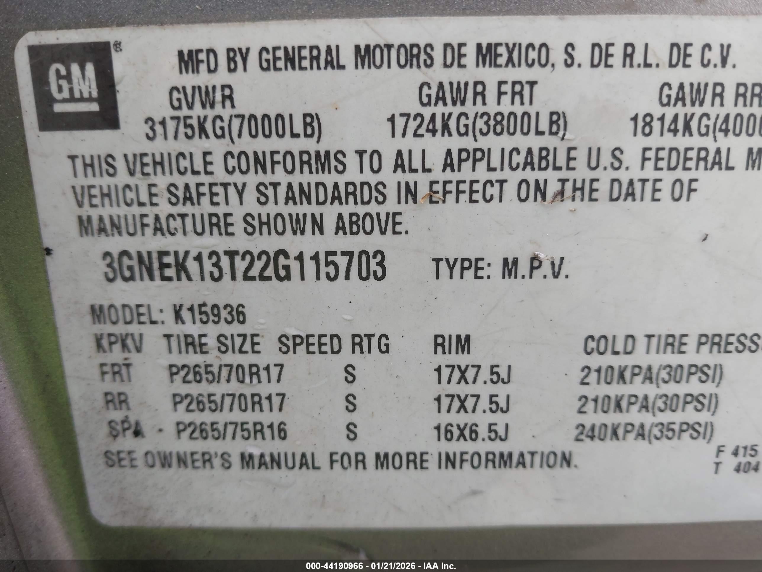 CHEVROLET AVALANCHE image 9