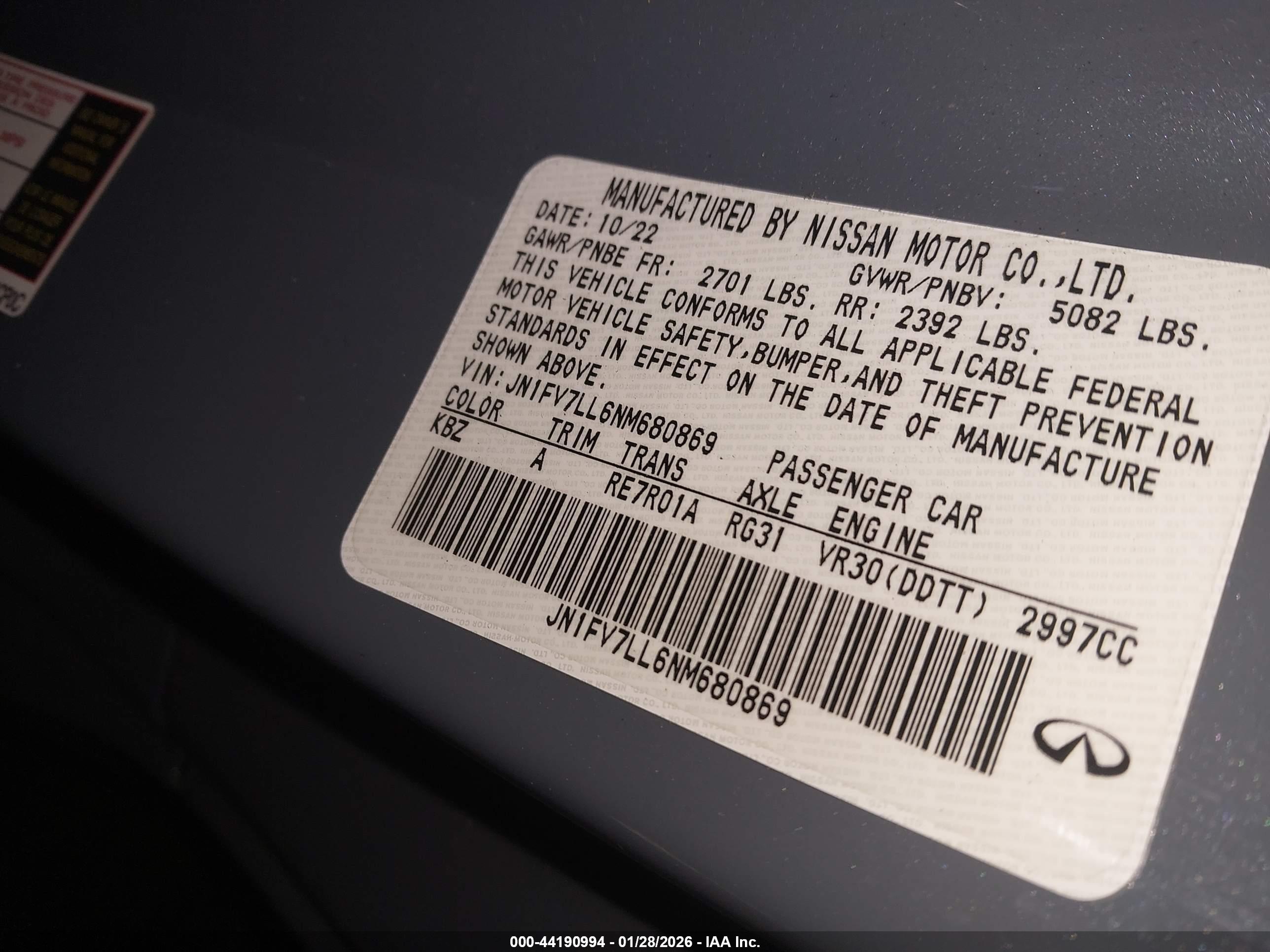 INFINITI Q60 image 9