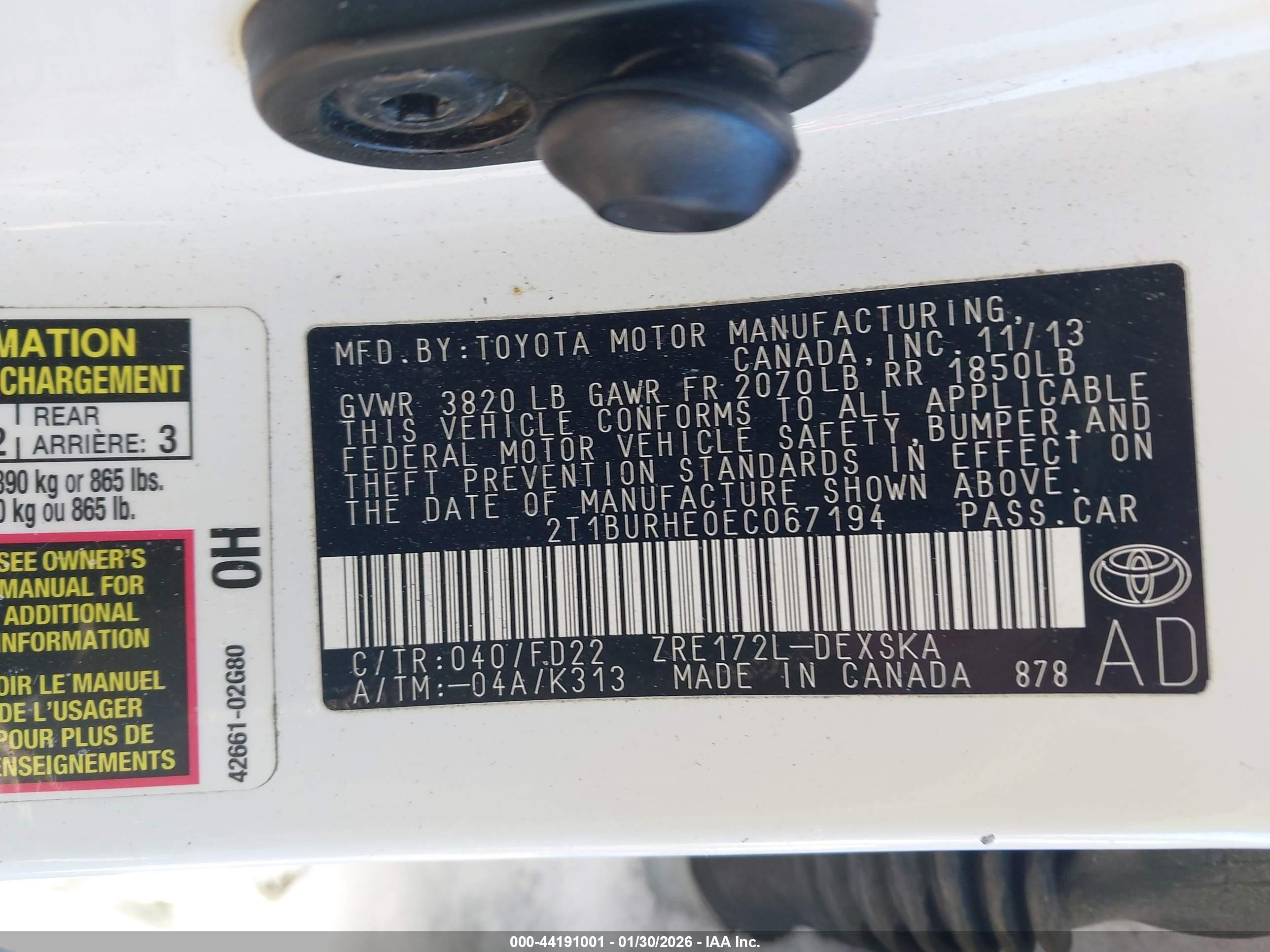 TOYOTA COROLLA image 9