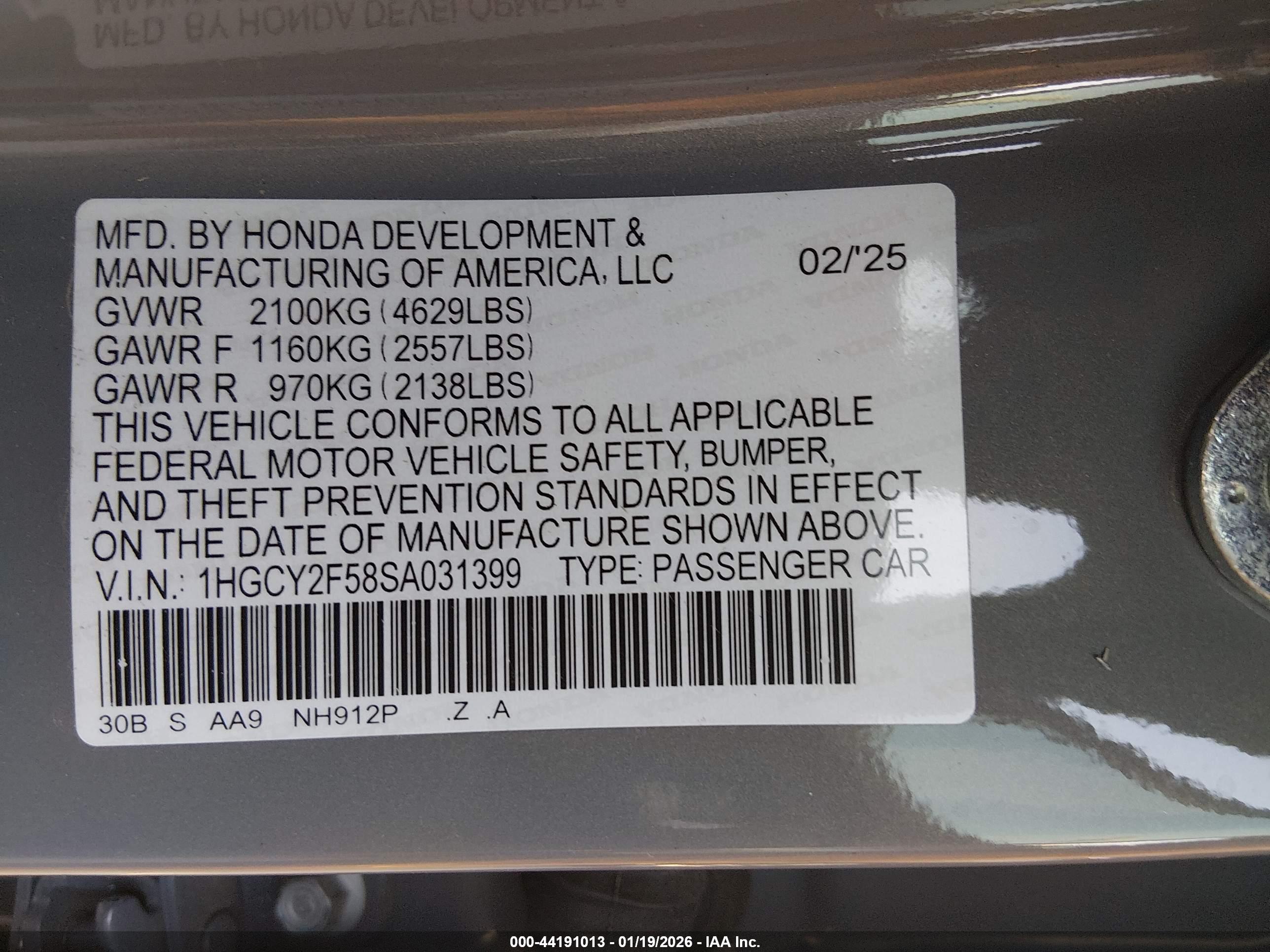 HONDA ACCORD image 9