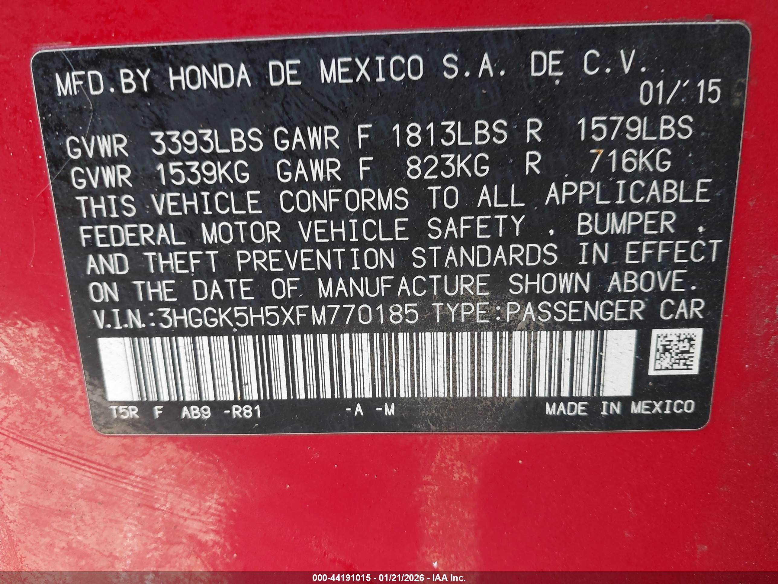 HONDA FIT image 9
