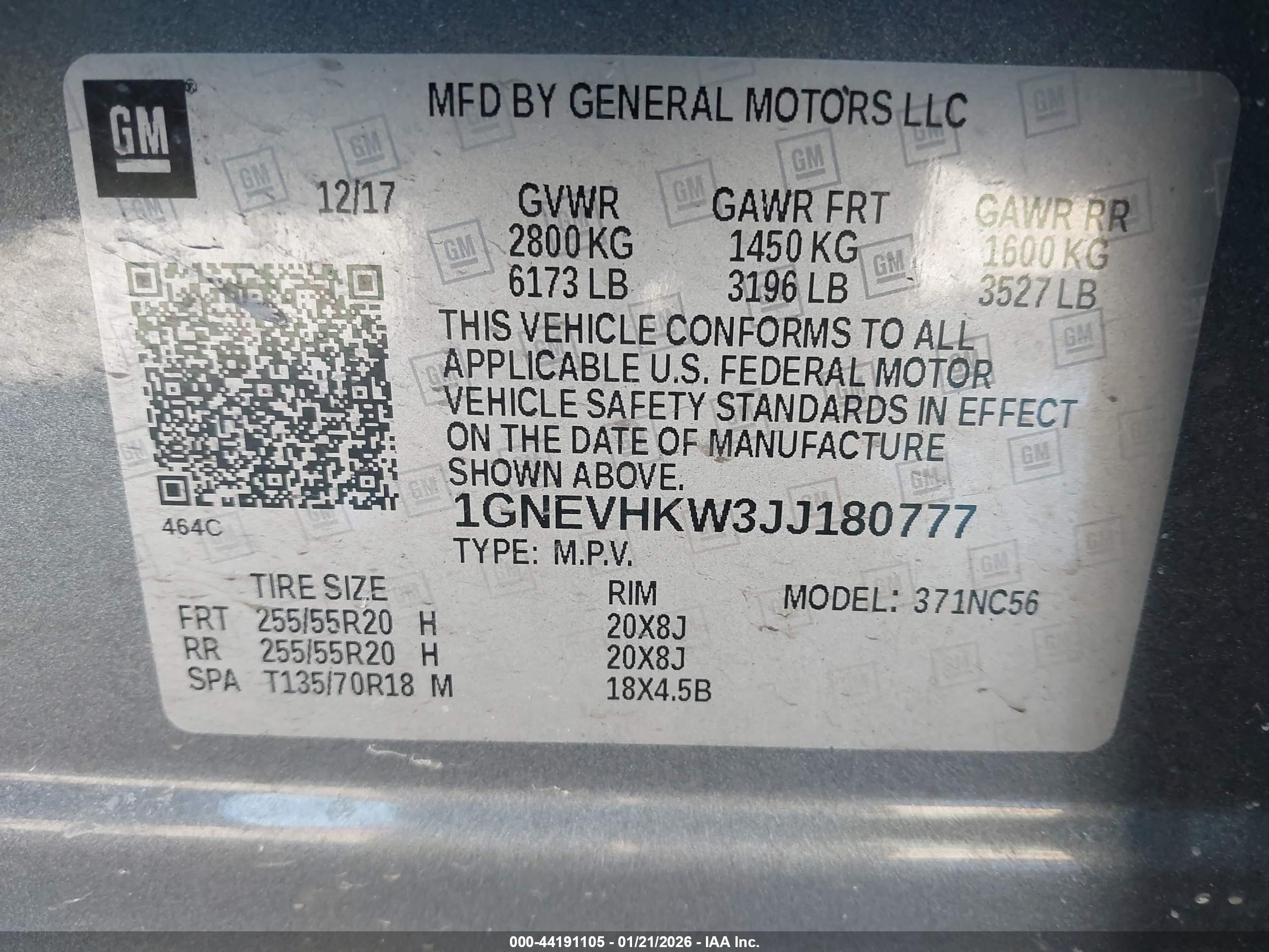 CHEVROLET TRAVERSE image 9