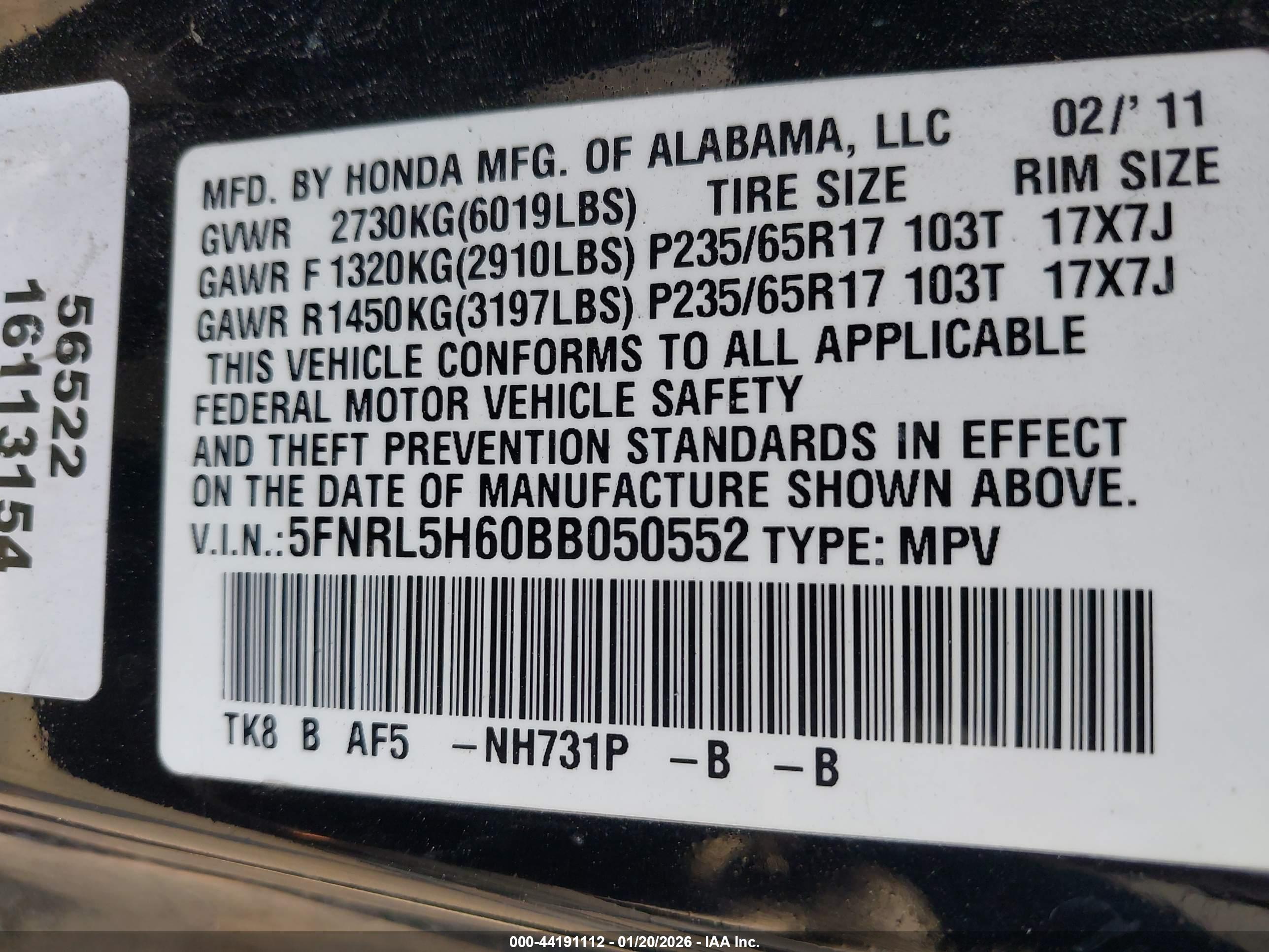 HONDA ODYSSEY image 9