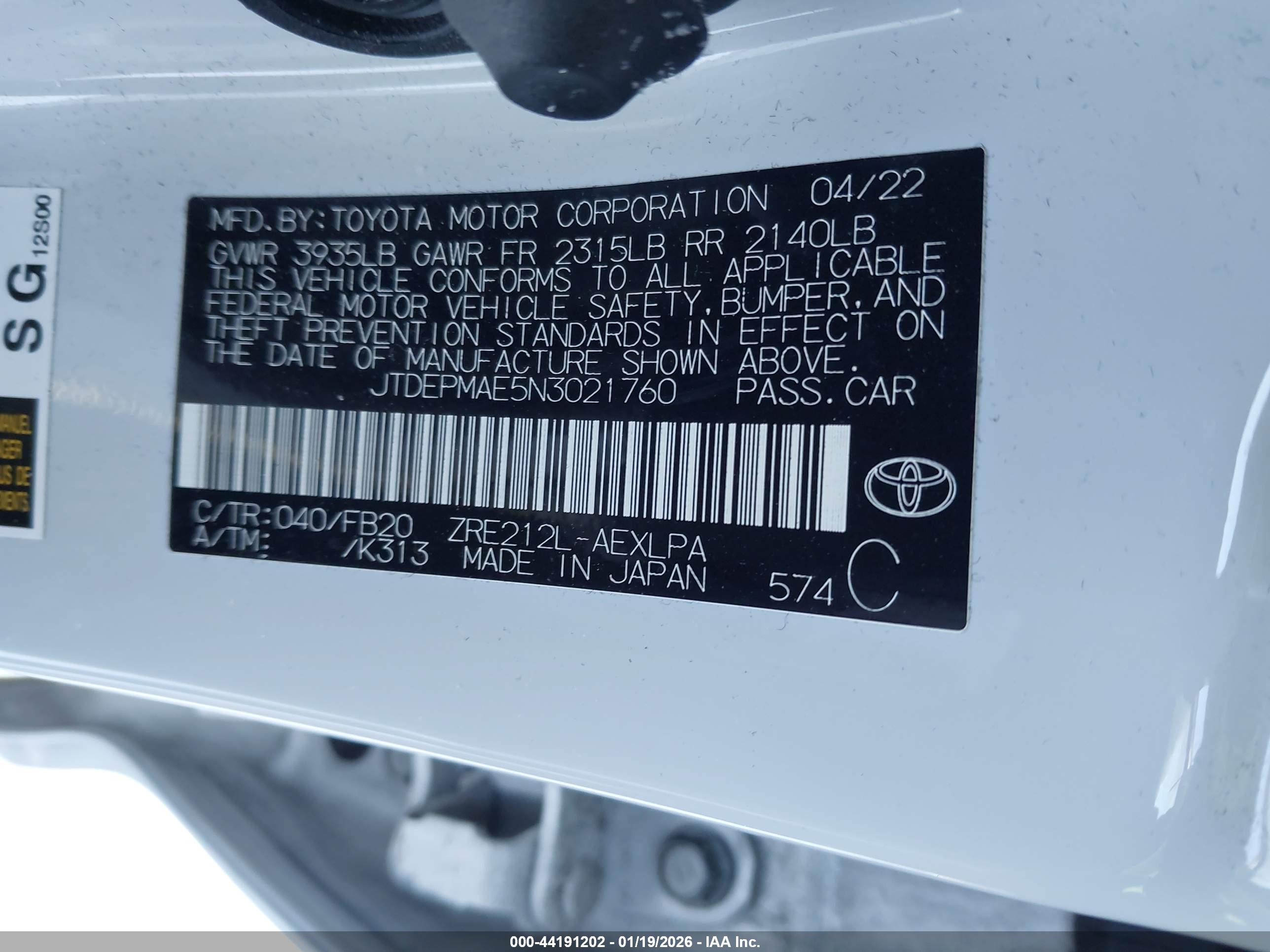 TOYOTA COROLLA image 9