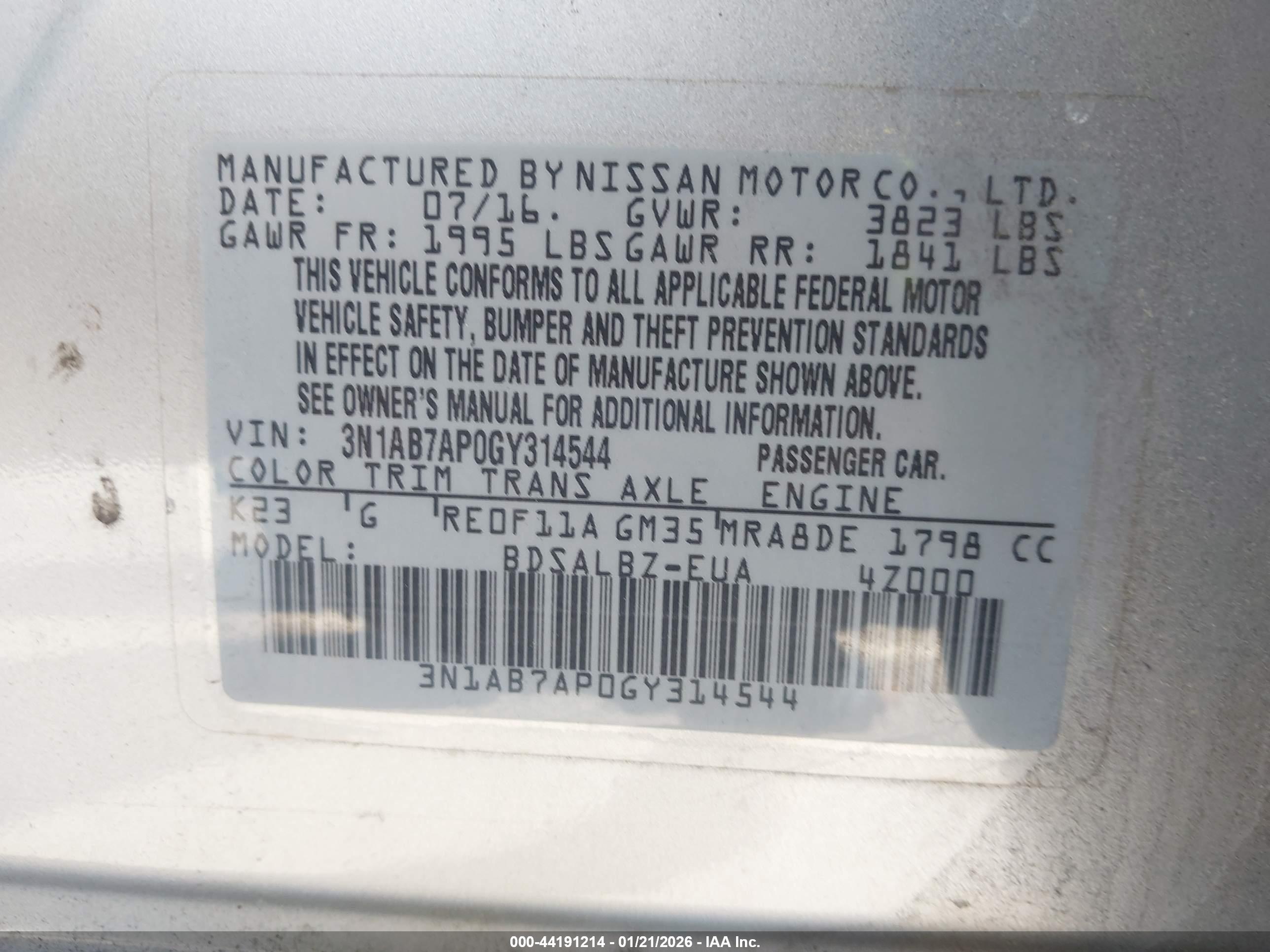 NISSAN SENTRA image 9