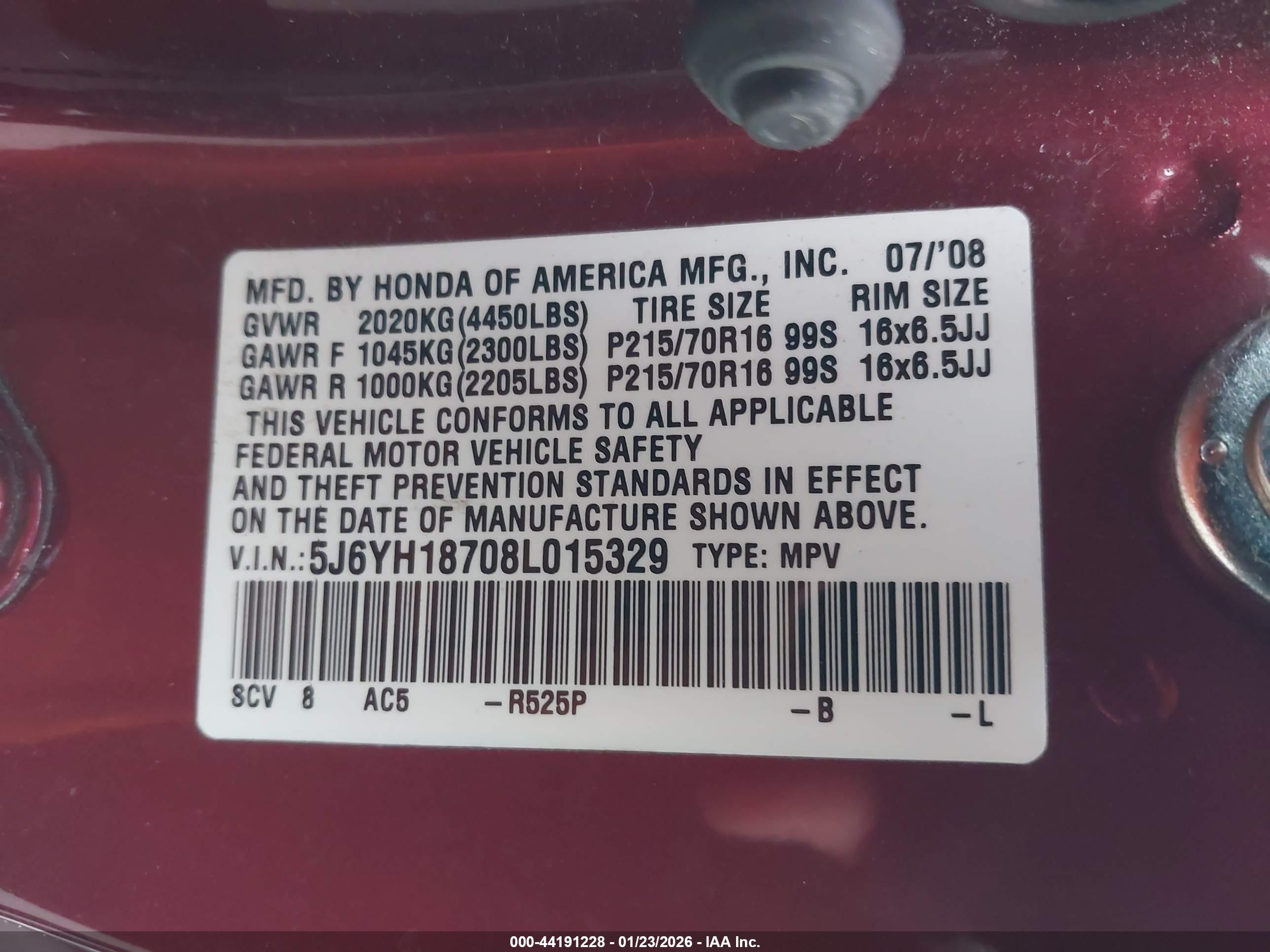 HONDA ELEMENT image 9