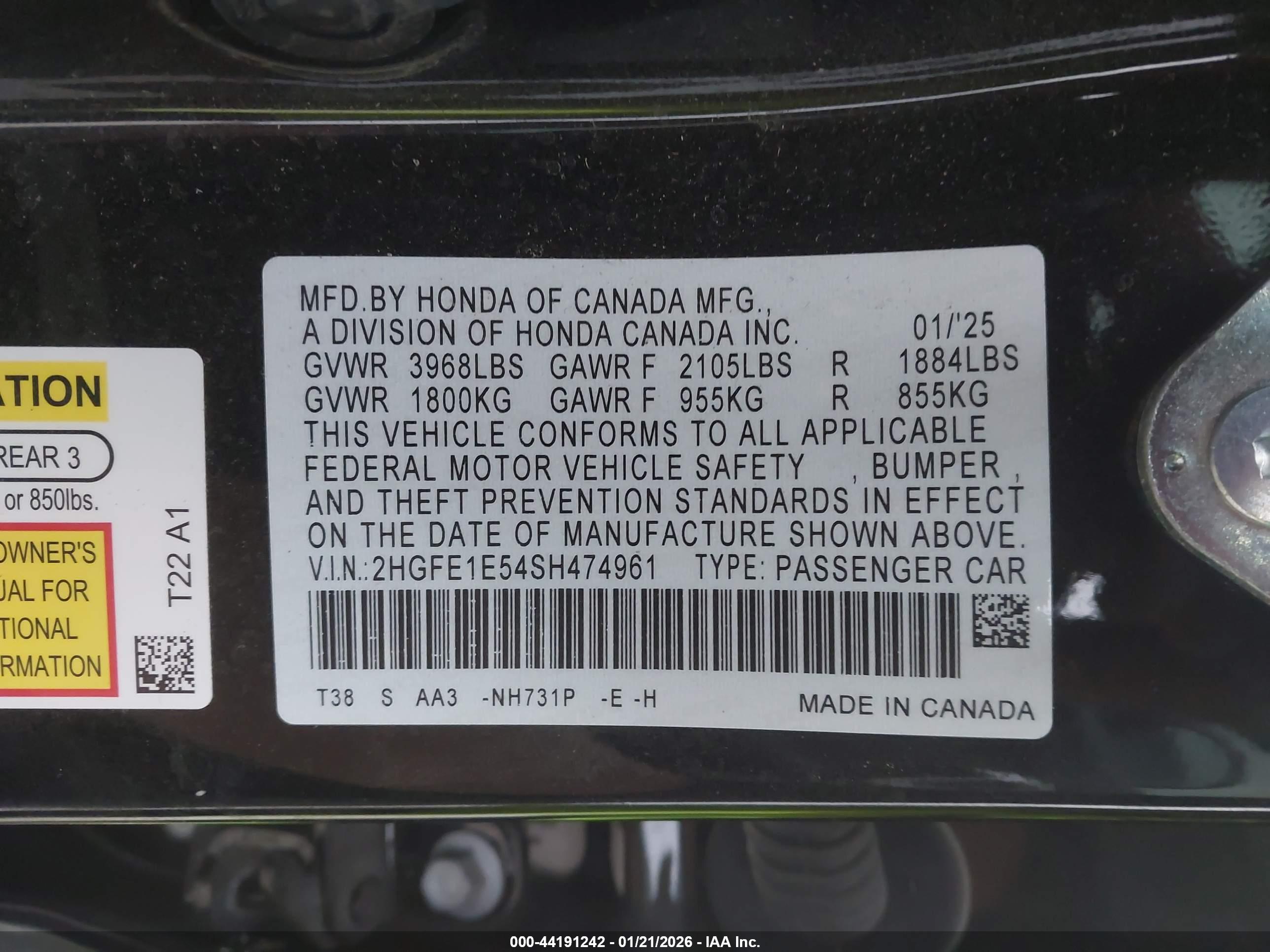 HONDA CIVIC image 9