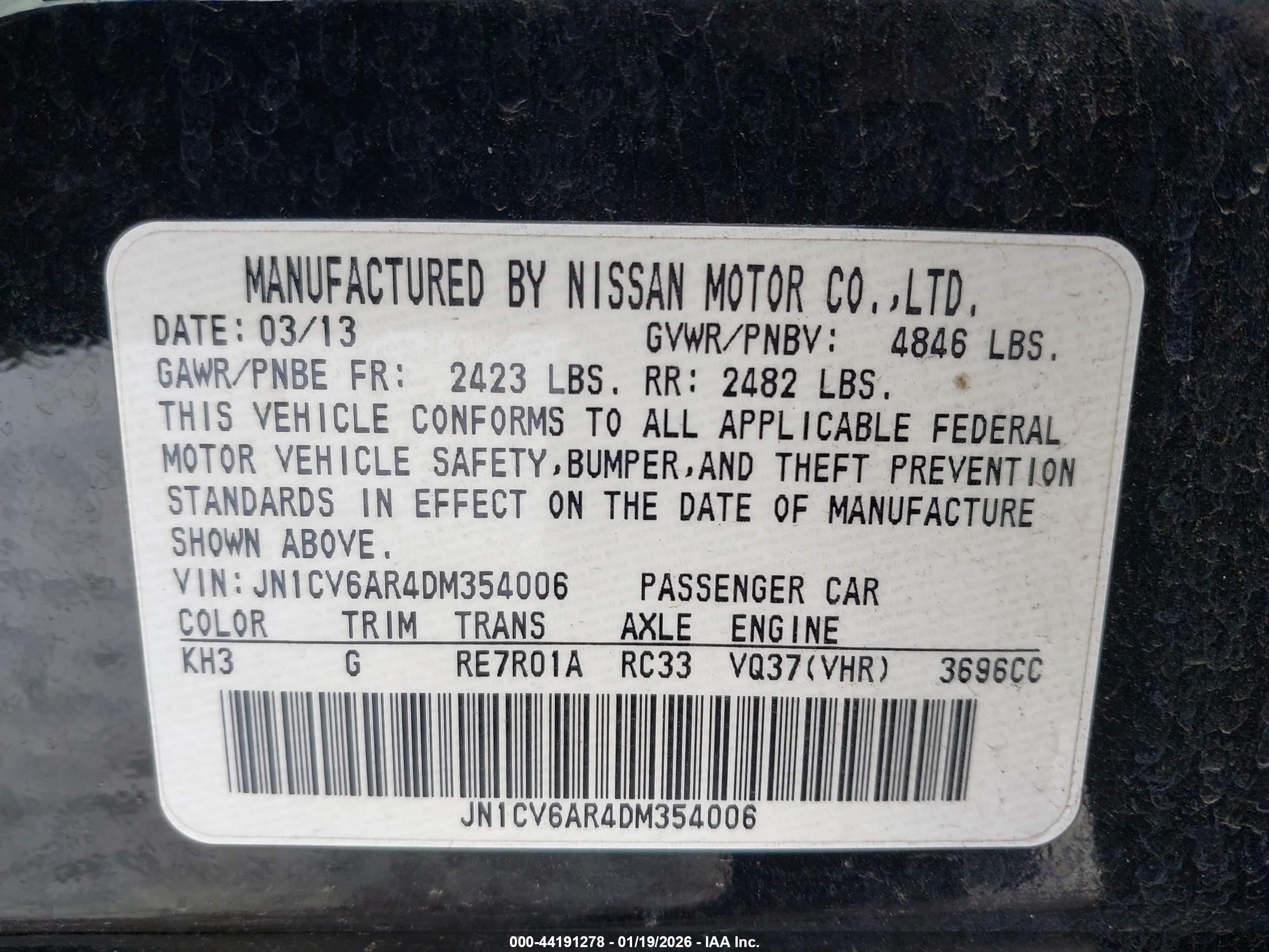 INFINITI G37X image 9