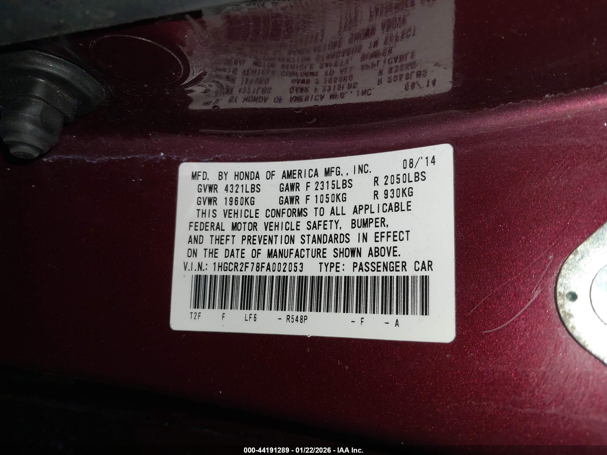 HONDA ACCORD image 9