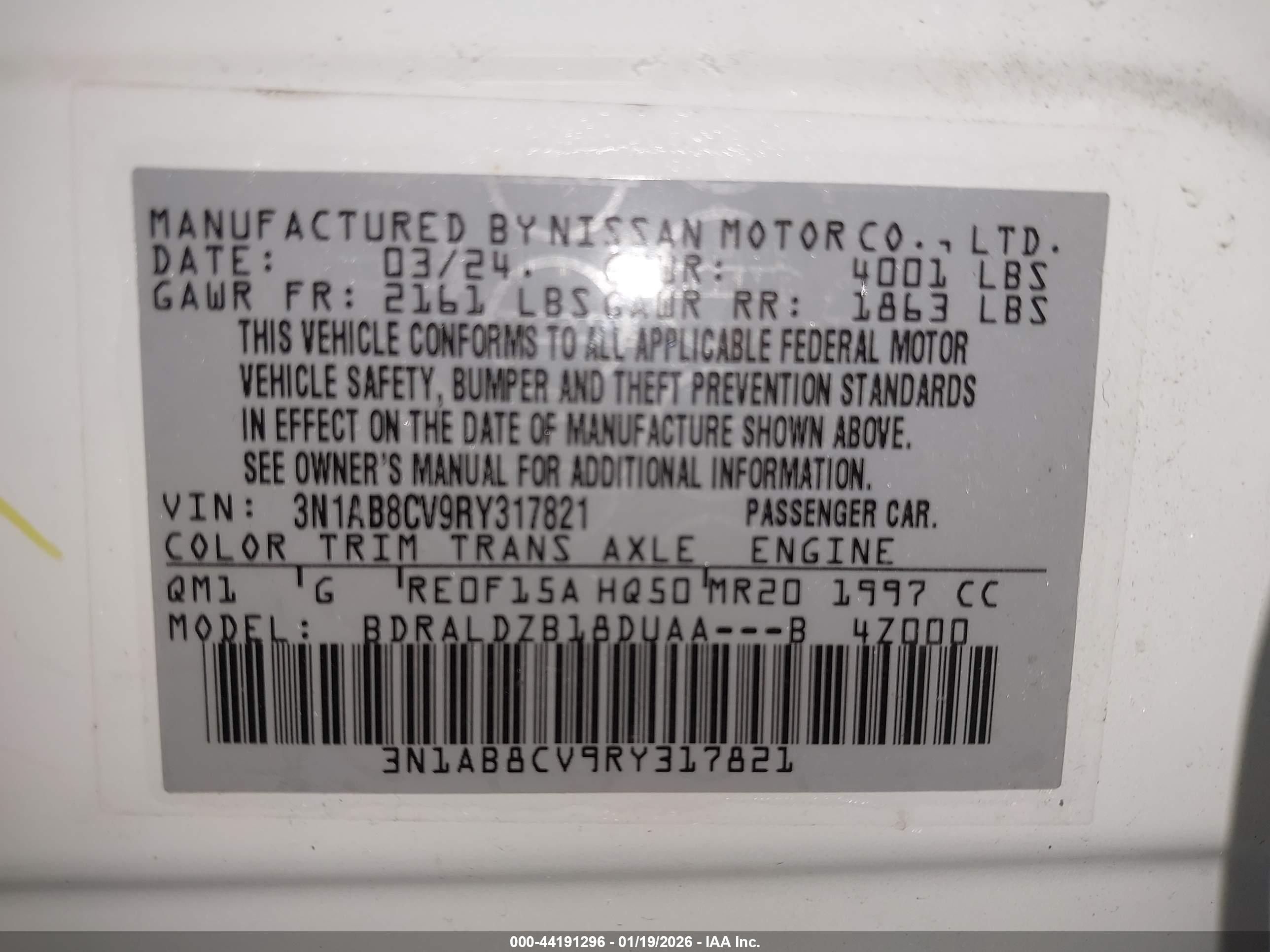 NISSAN SENTRA image 9