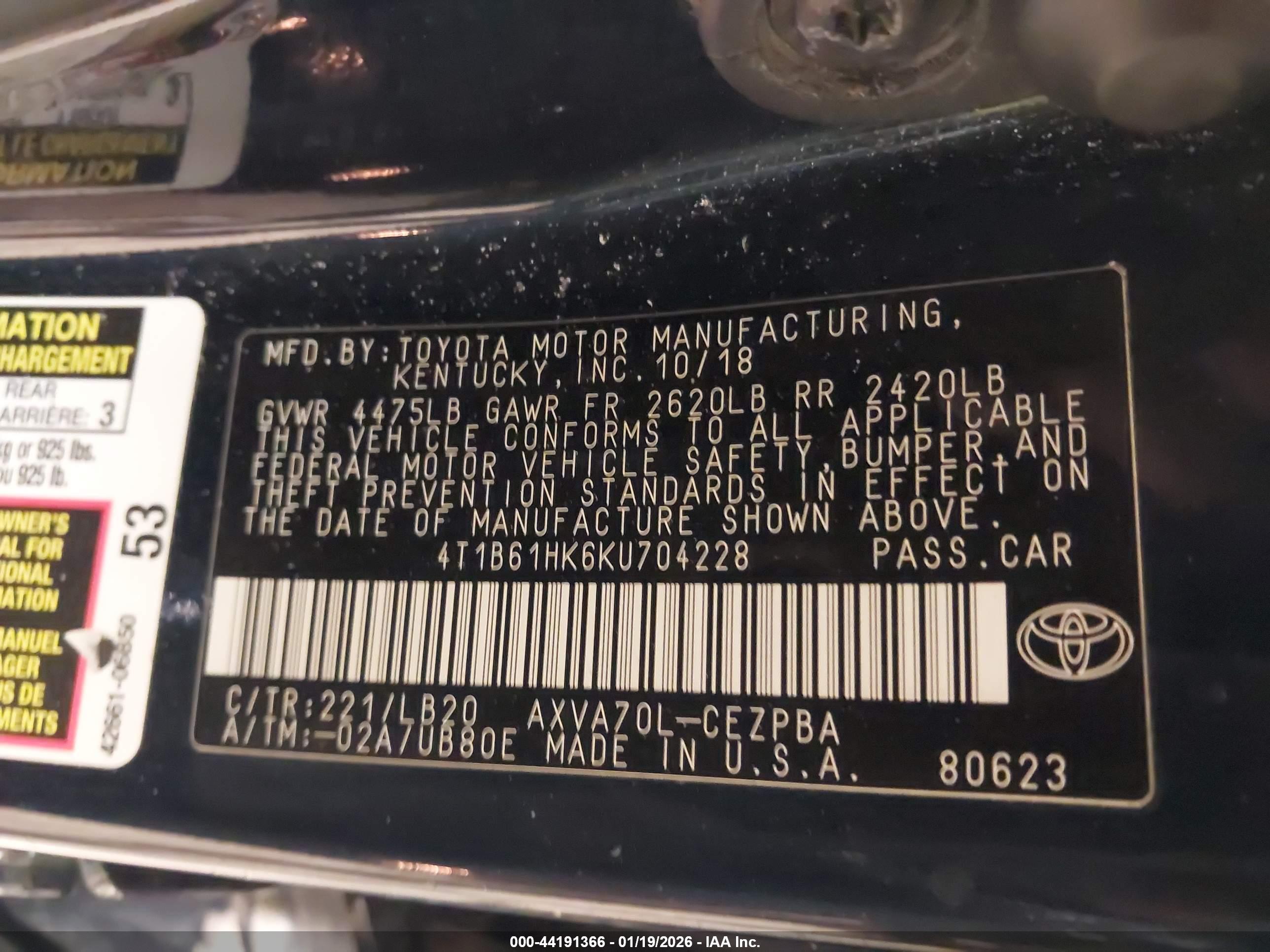 TOYOTA CAMRY image 9