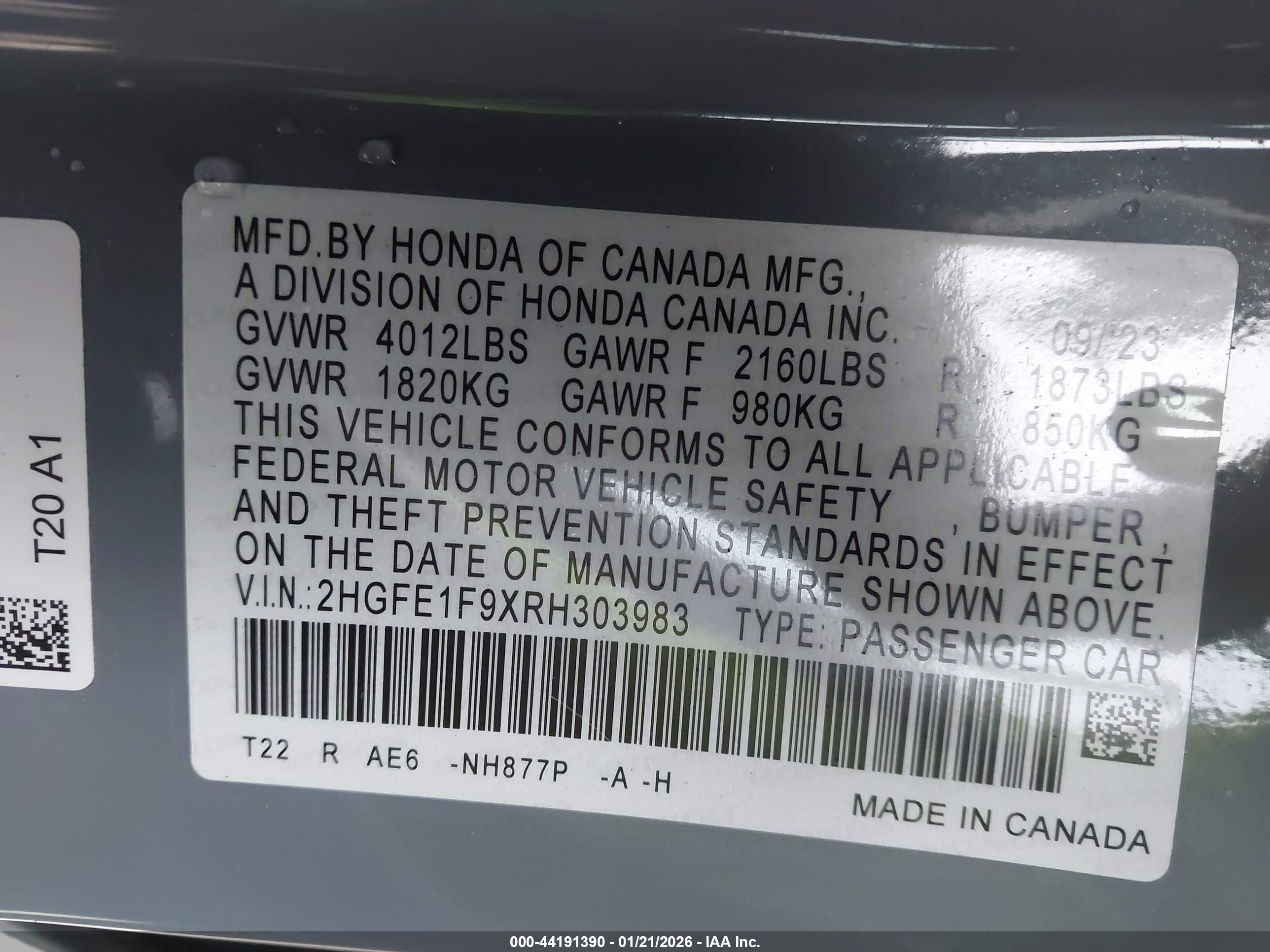 HONDA CIVIC image 9