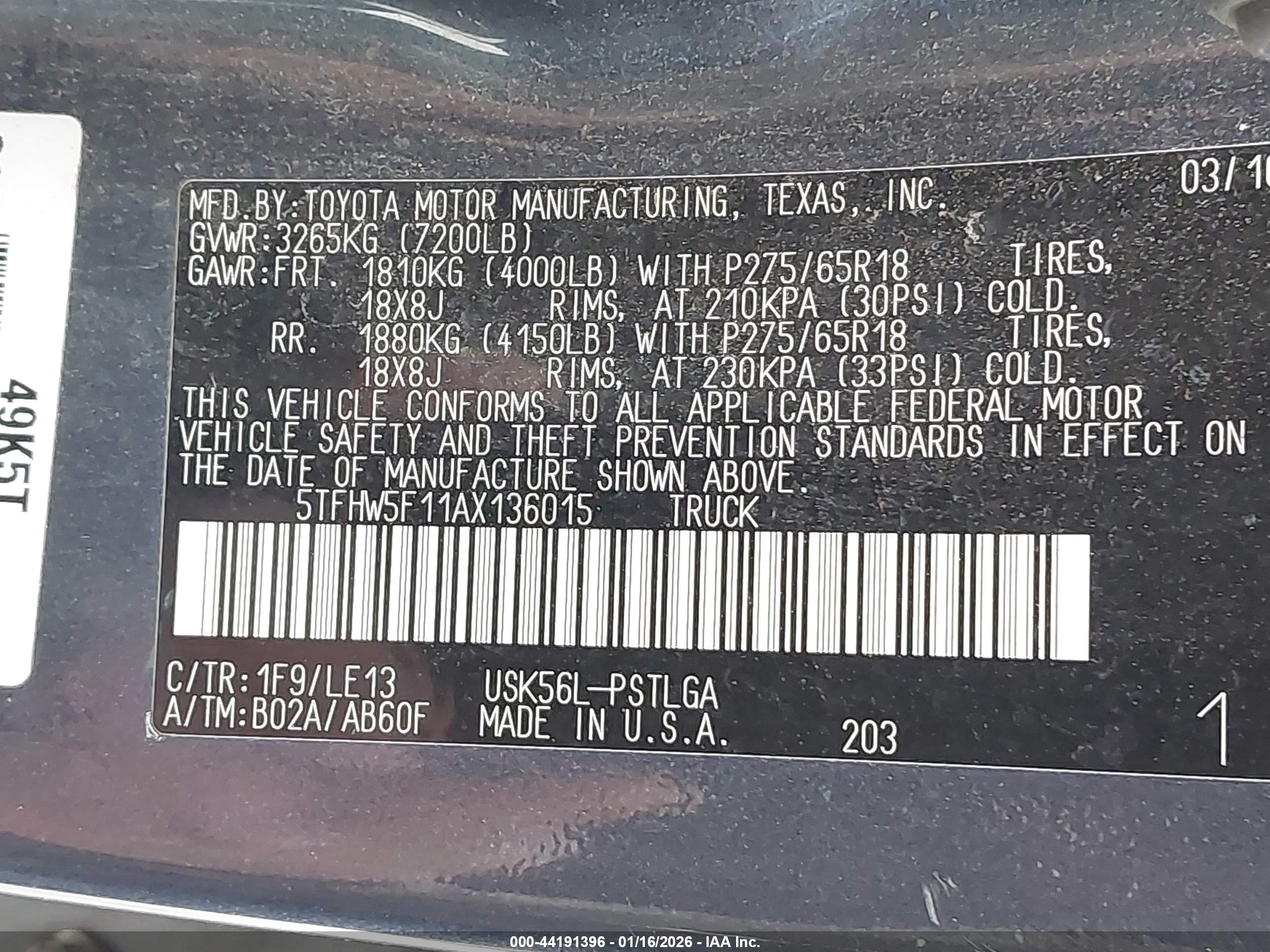 TOYOTA TUNDRA image 9