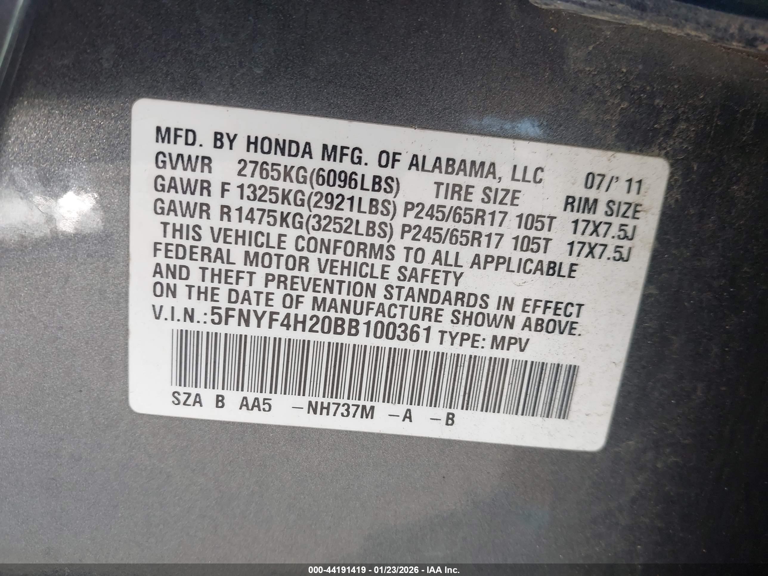 HONDA PILOT image 9