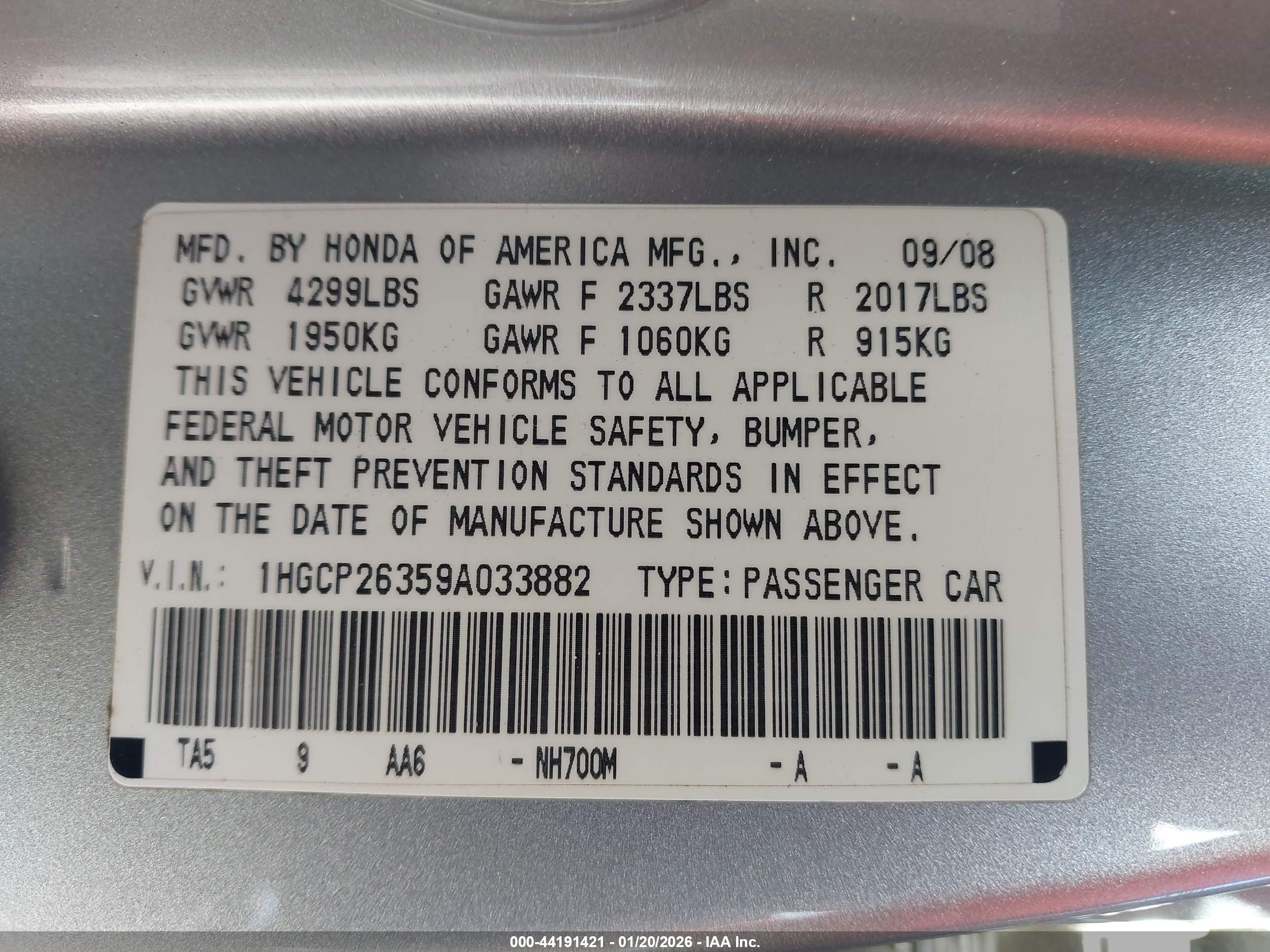 HONDA ACCORD image 9