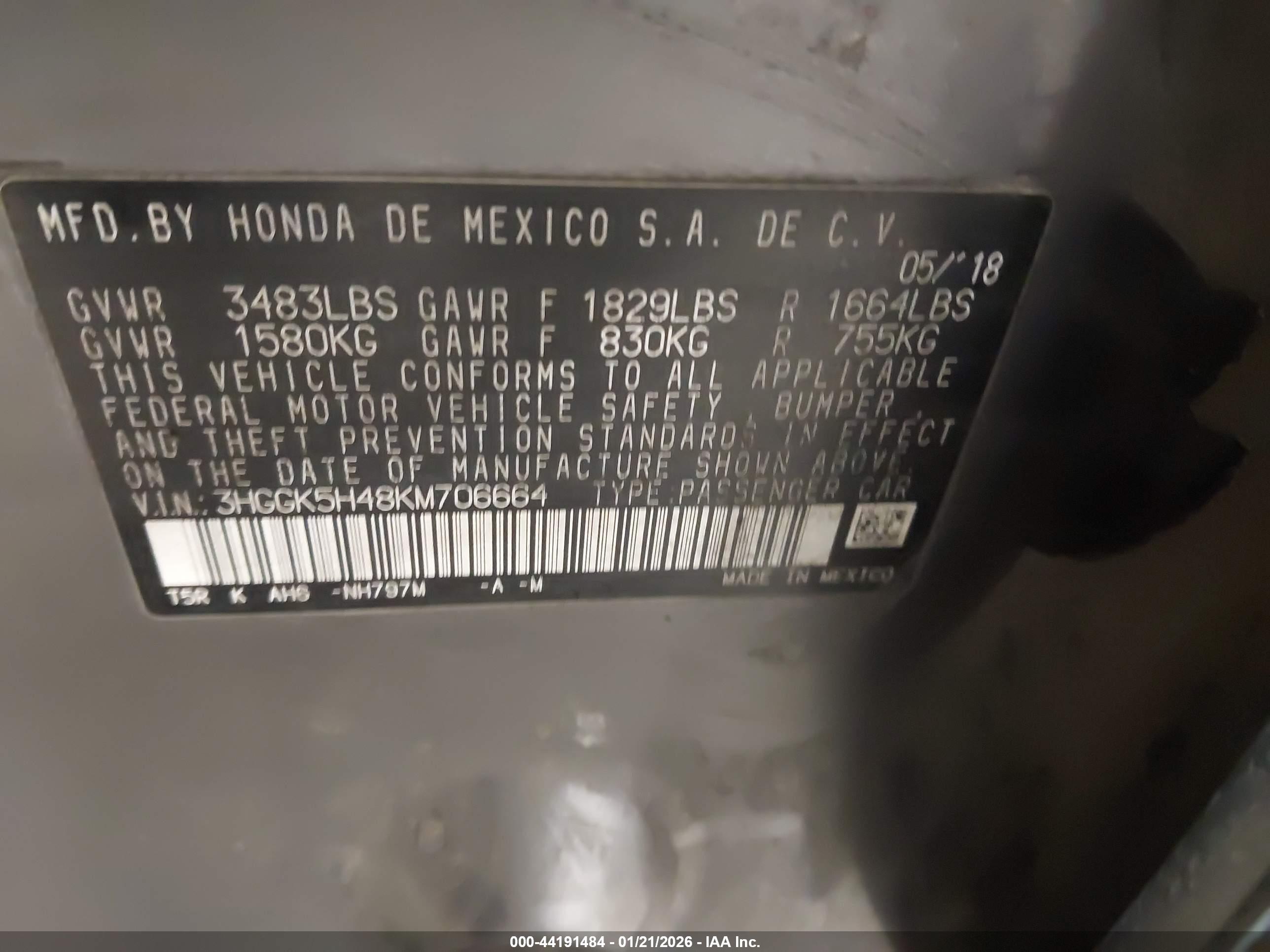 HONDA FIT image 9