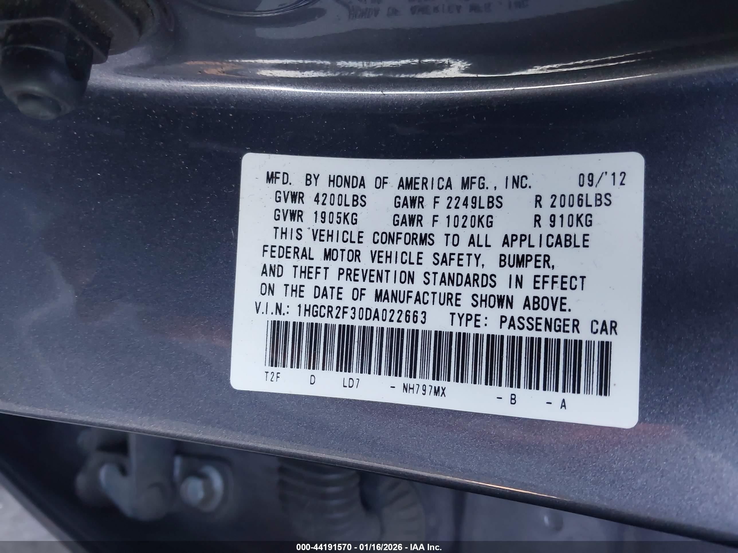 HONDA ACCORD image 9