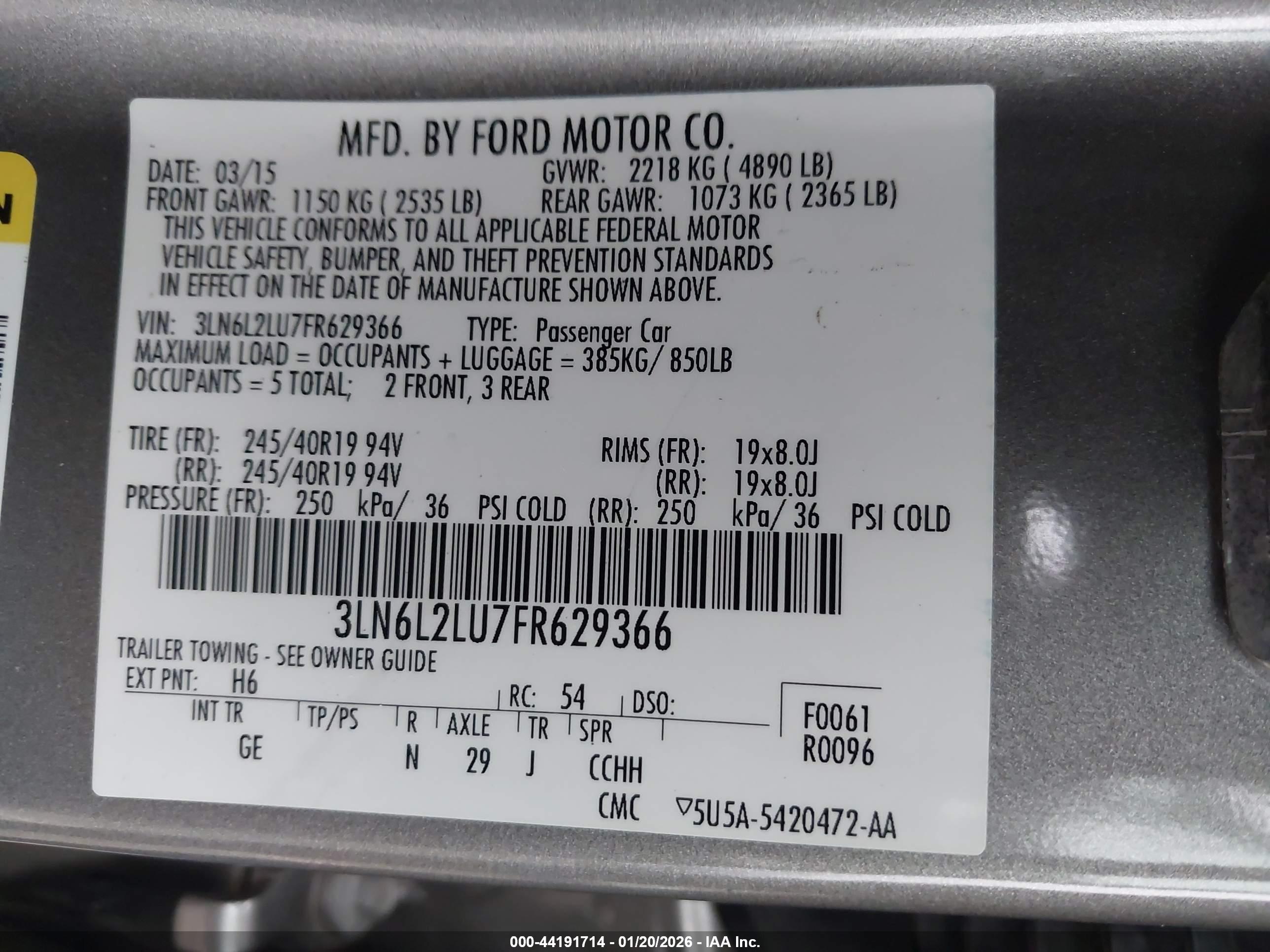 LINCOLN MKZ image 9