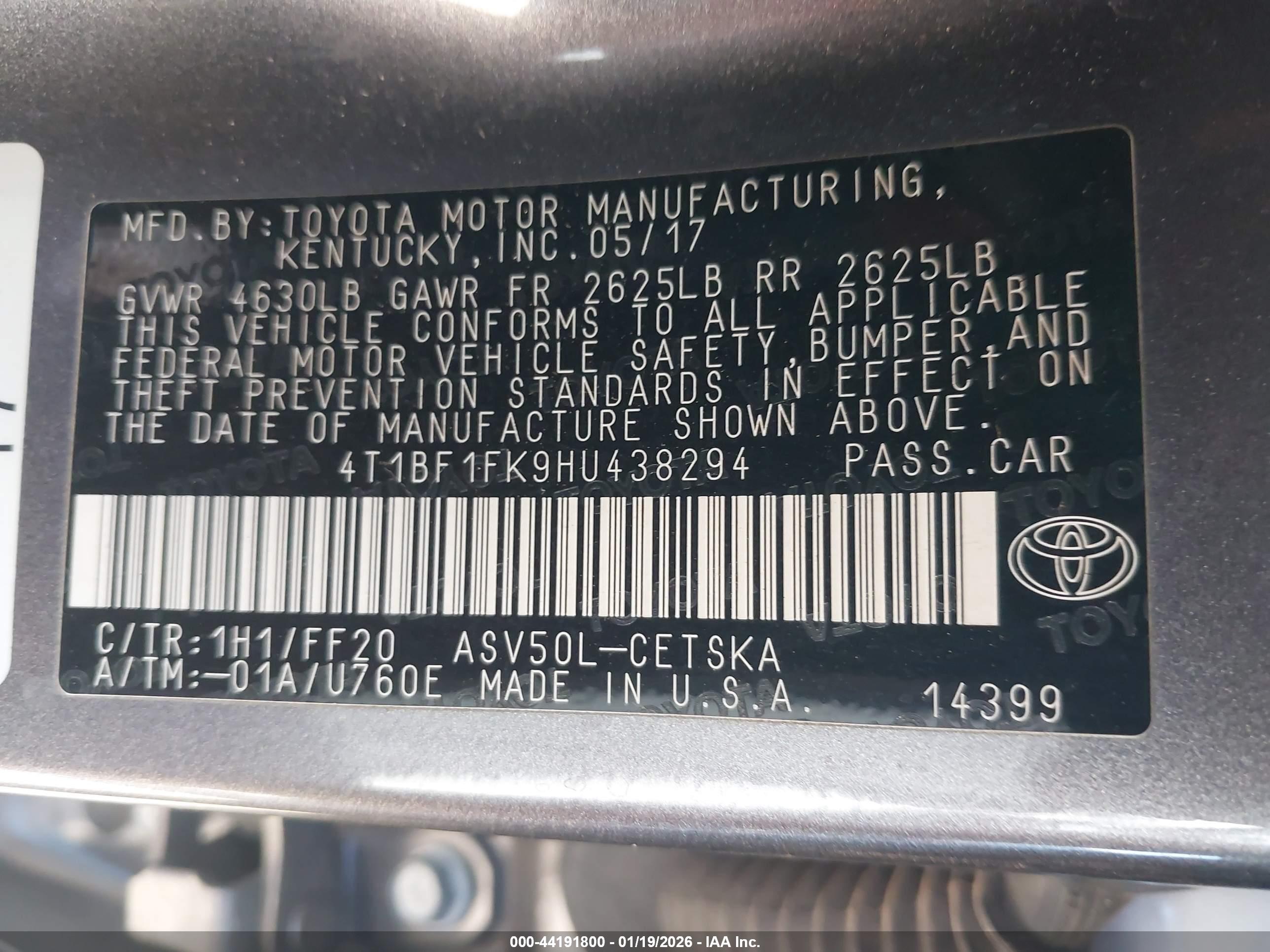 TOYOTA CAMRY image 9