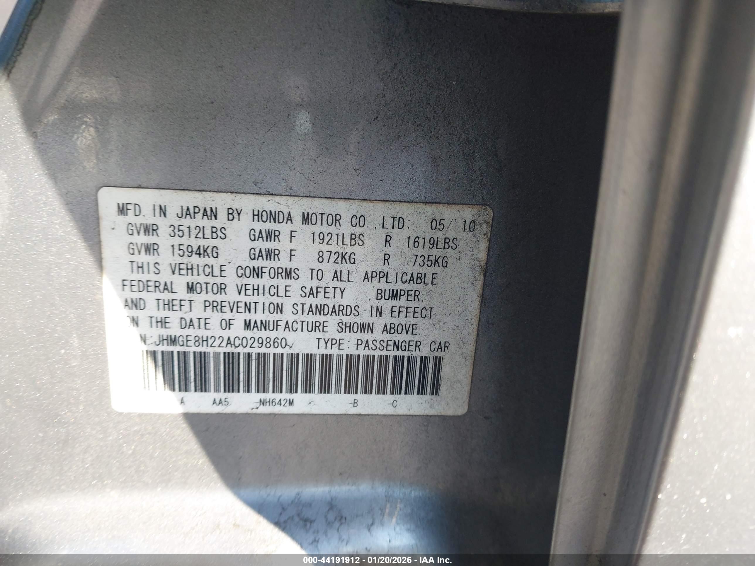 HONDA FIT image 9
