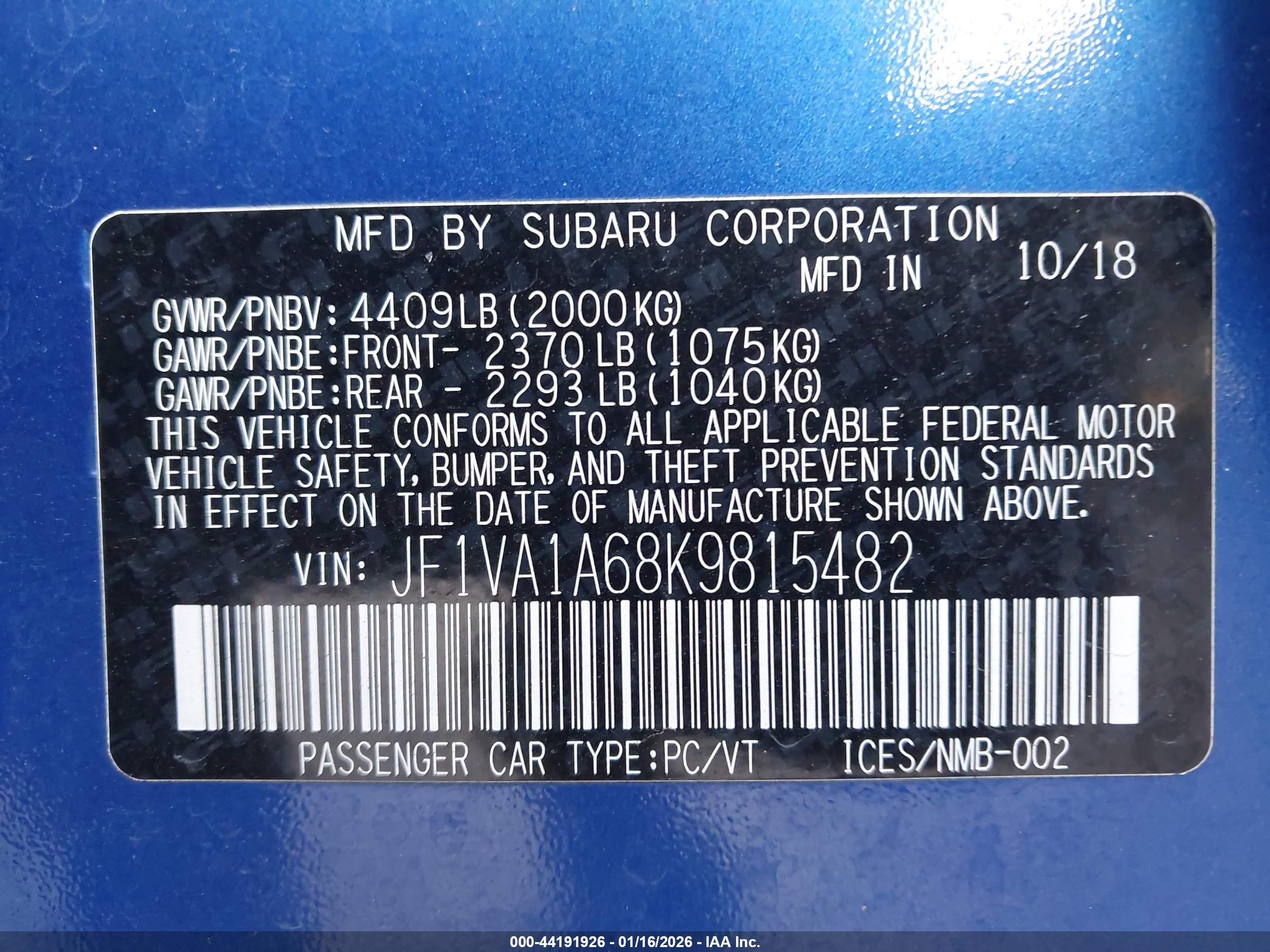 SUBARU WRX image 9