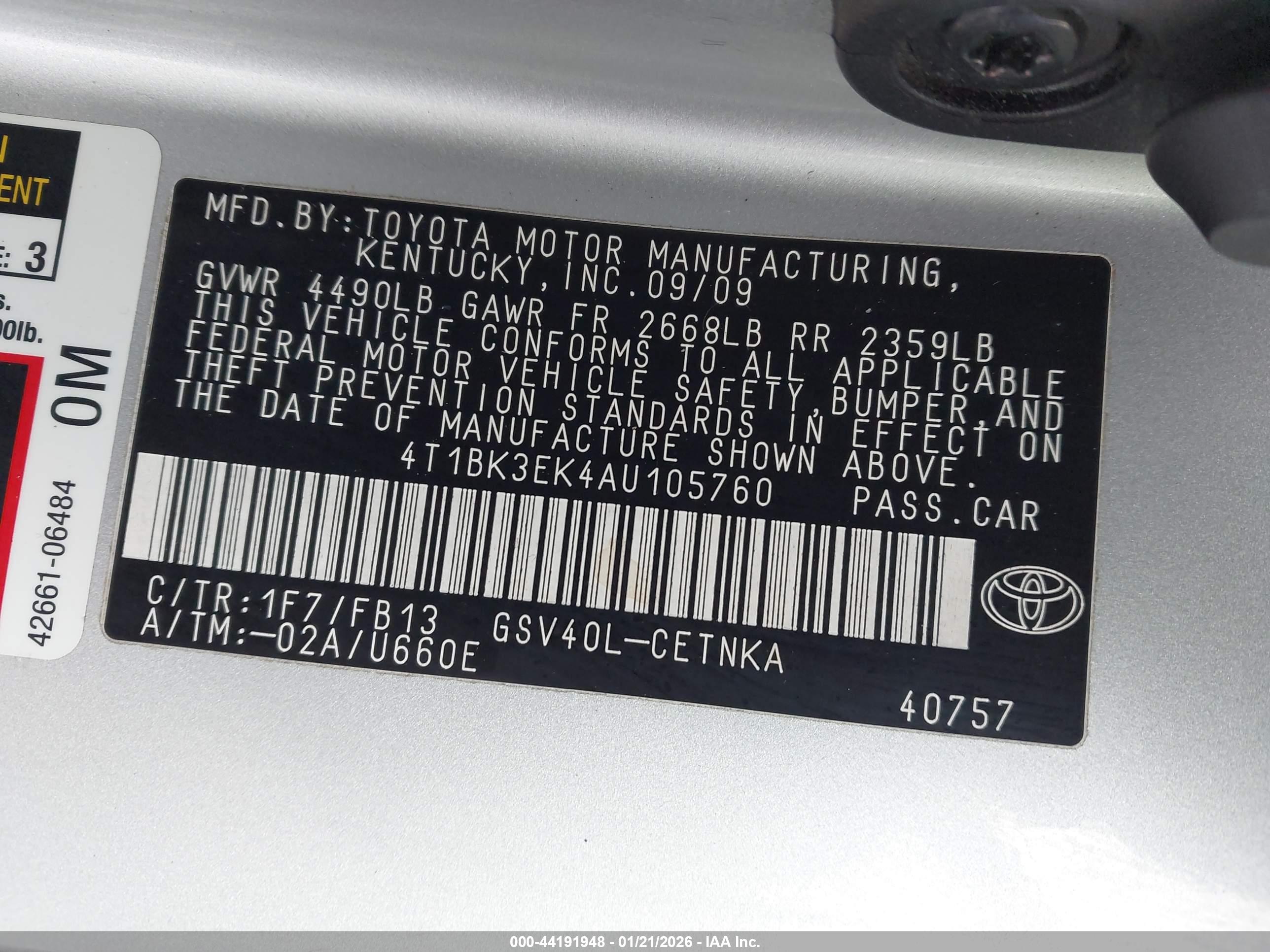 TOYOTA CAMRY image 9