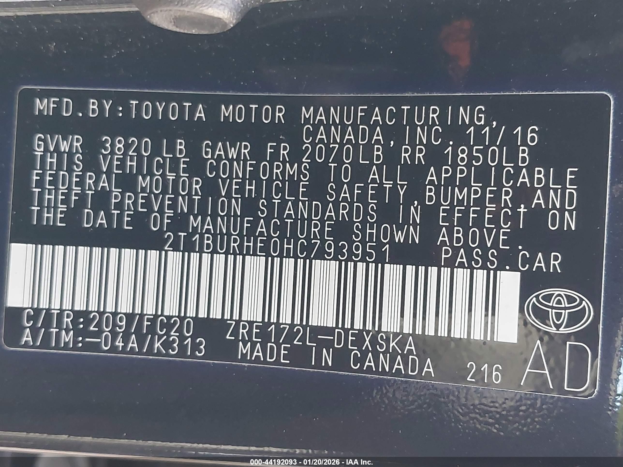 TOYOTA COROLLA image 9