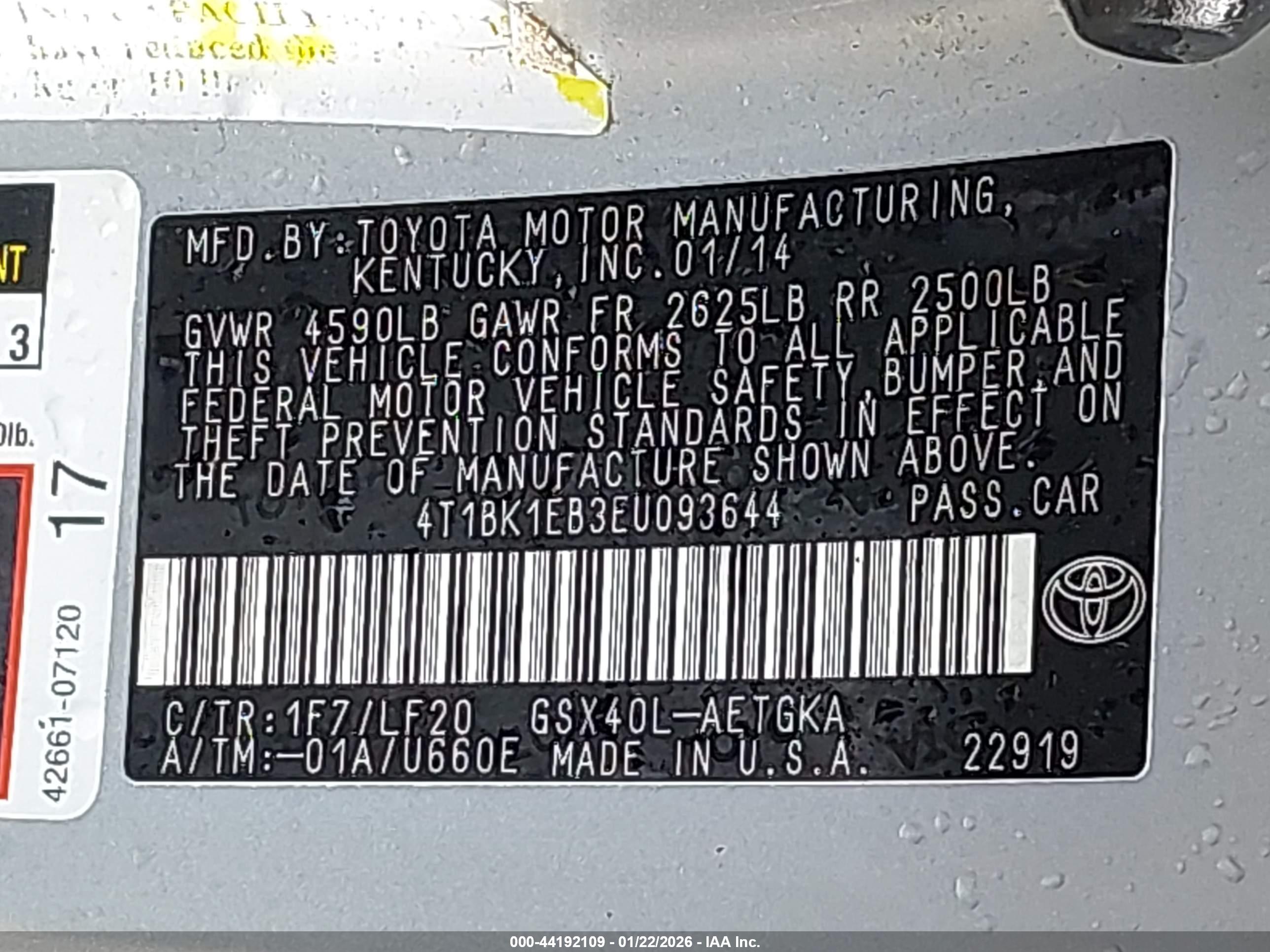 TOYOTA AVALON image 9