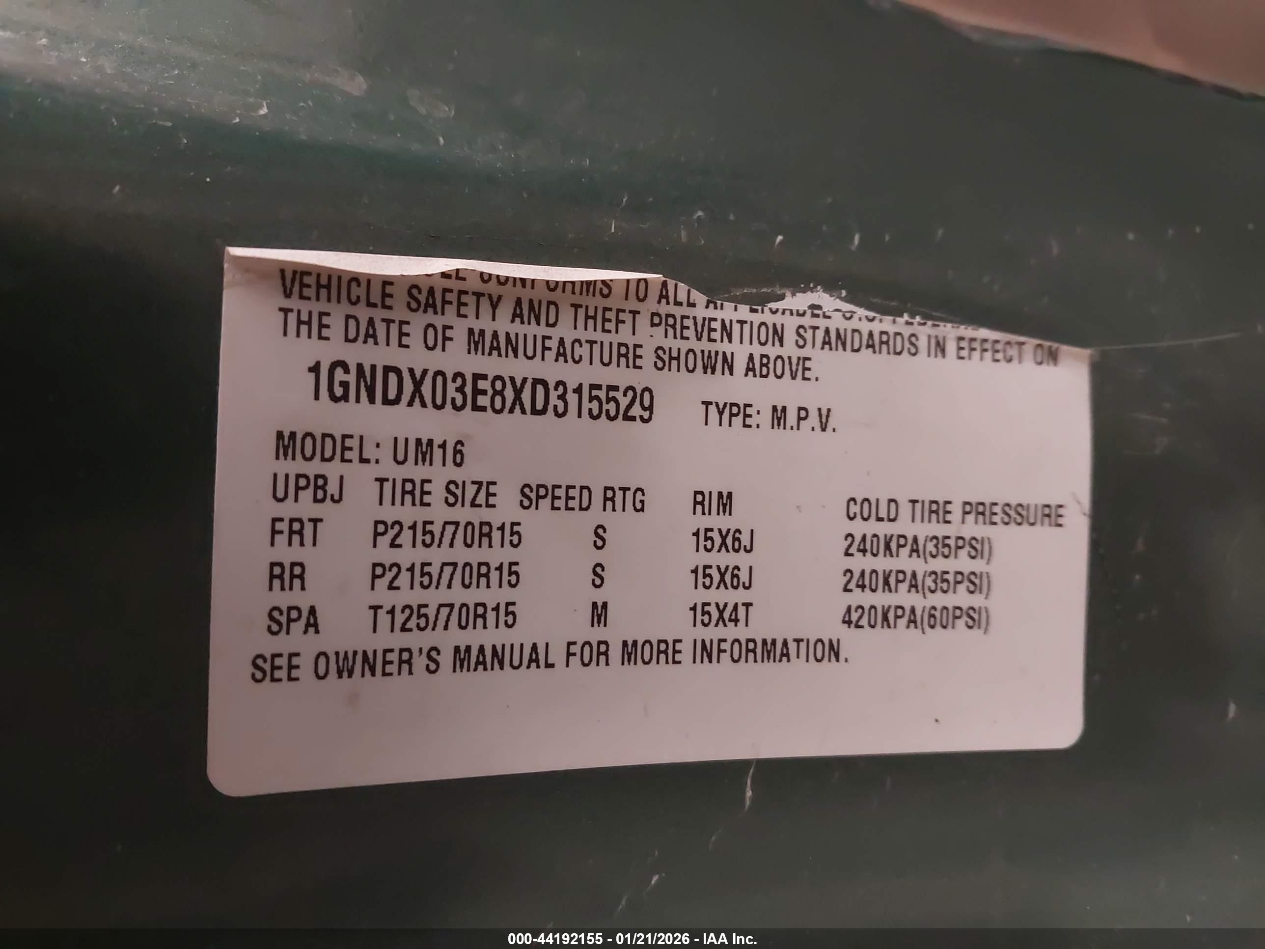 CHEVROLET VENTURE image 9