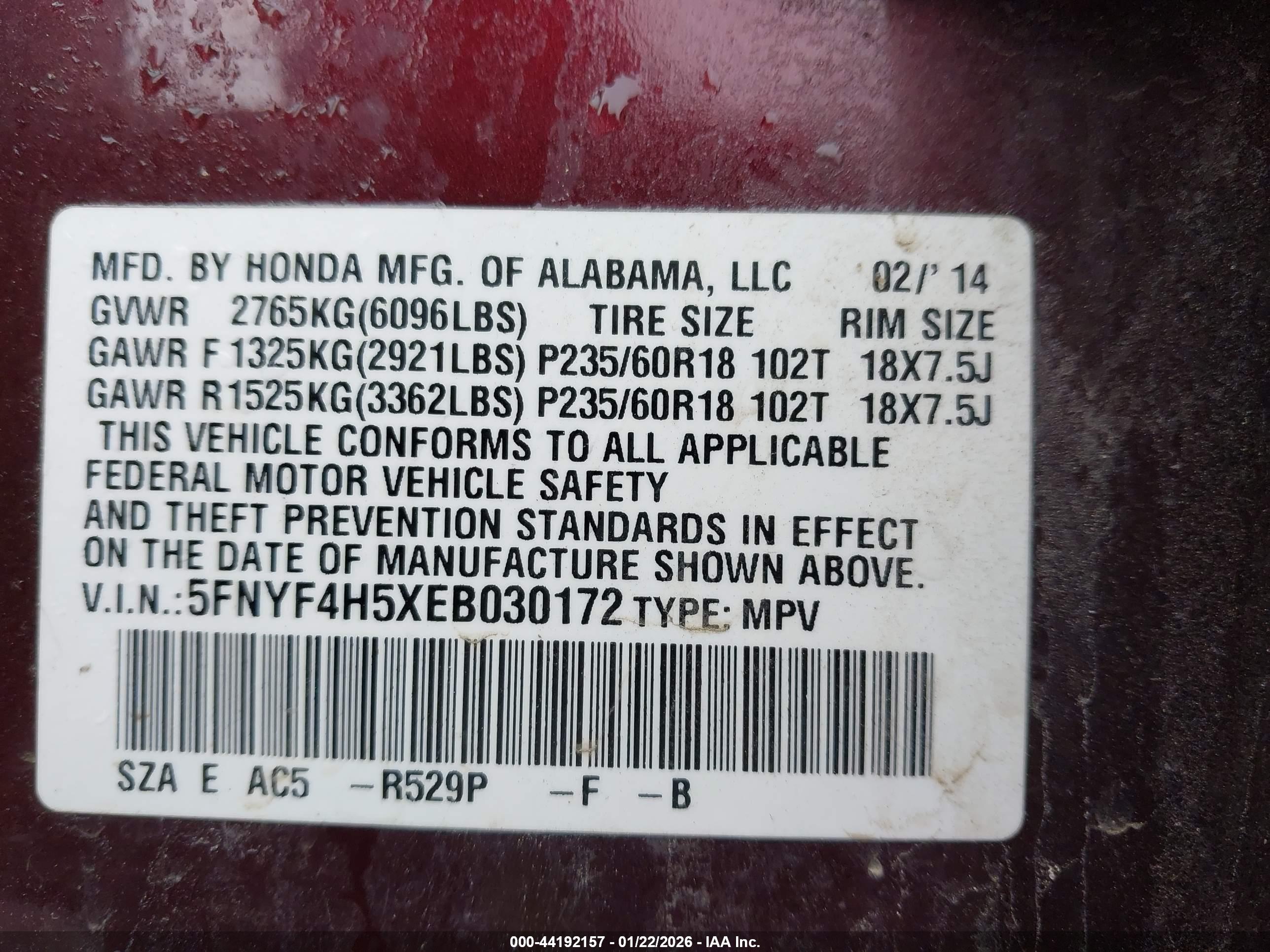 HONDA PILOT image 9