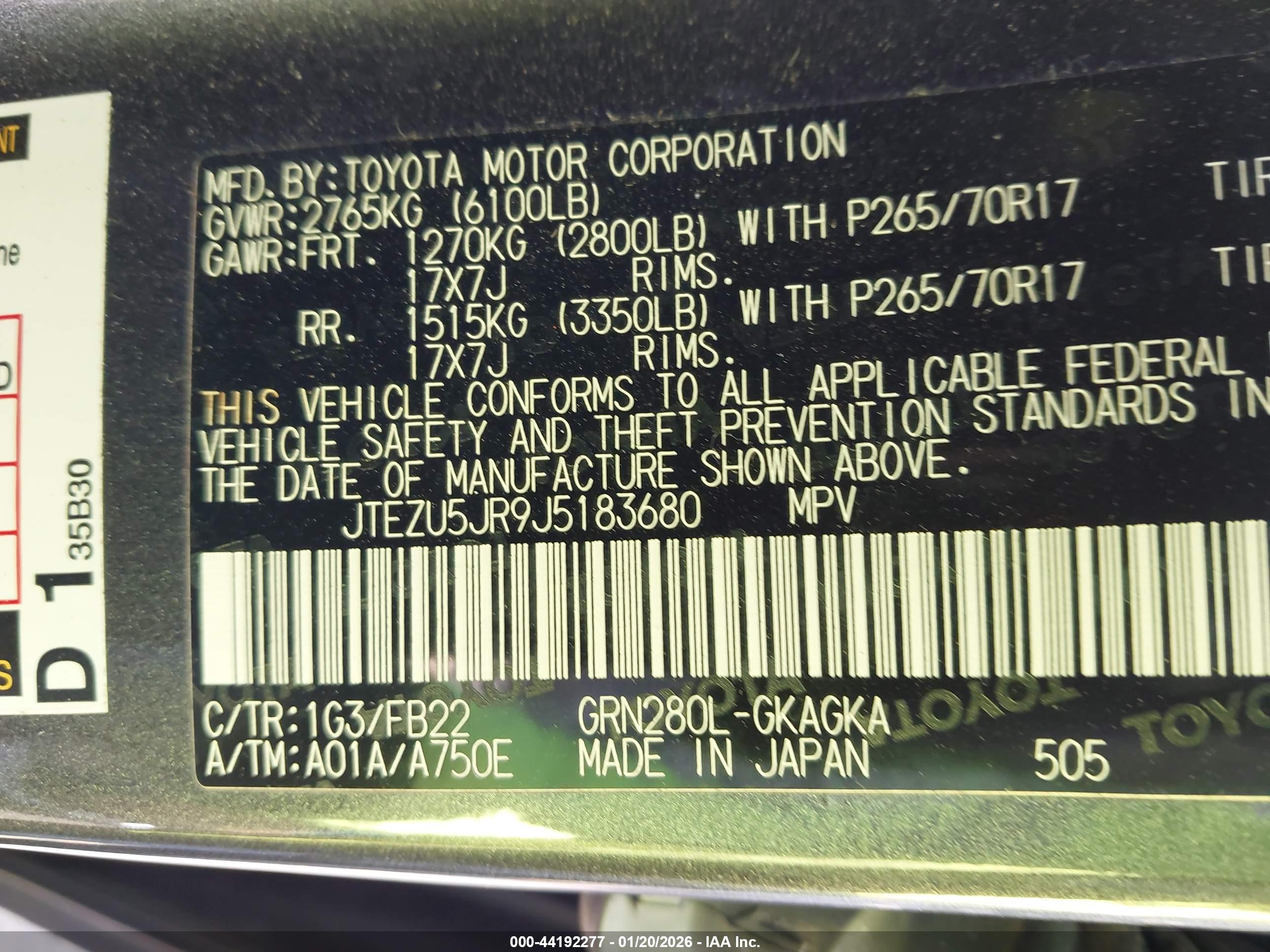 TOYOTA 4RUNNER image 9