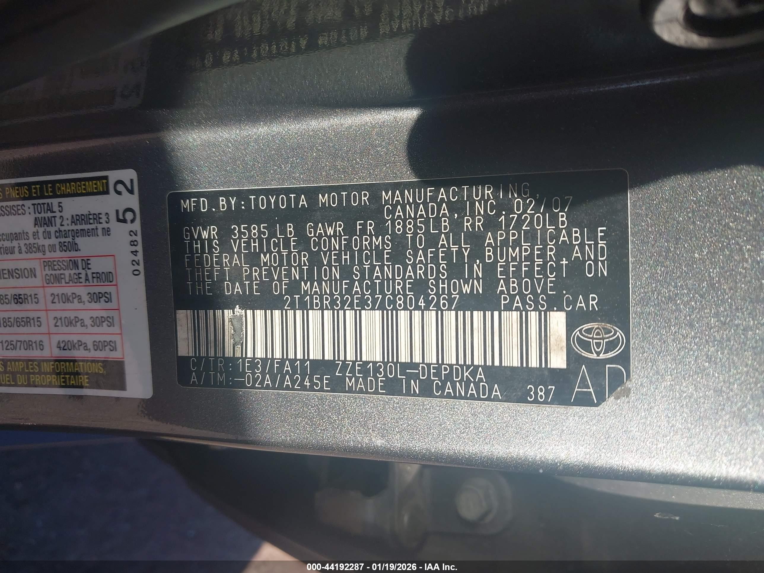 TOYOTA COROLLA image 9