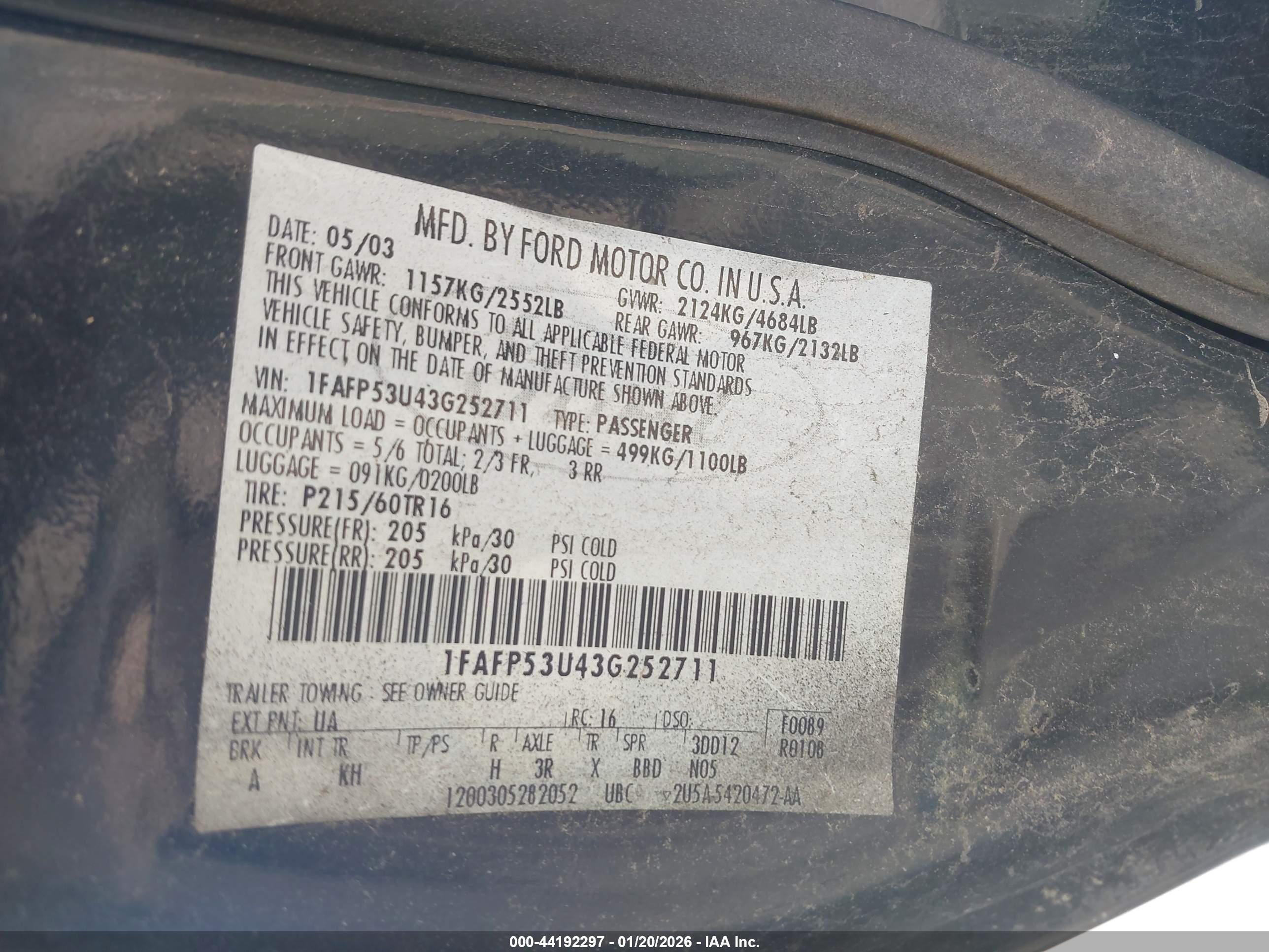 FORD TAURUS image 9