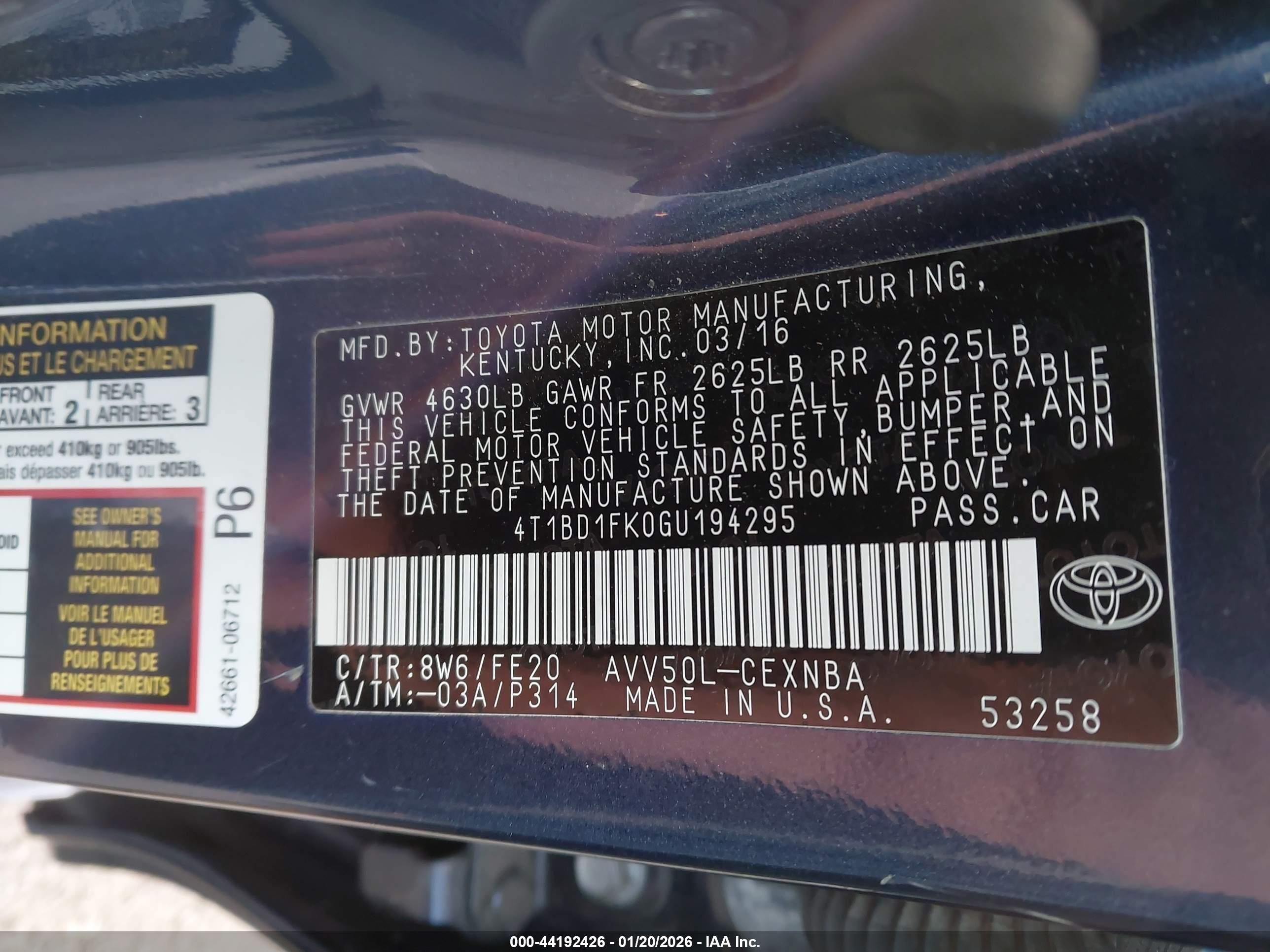 TOYOTA CAMRY image 9