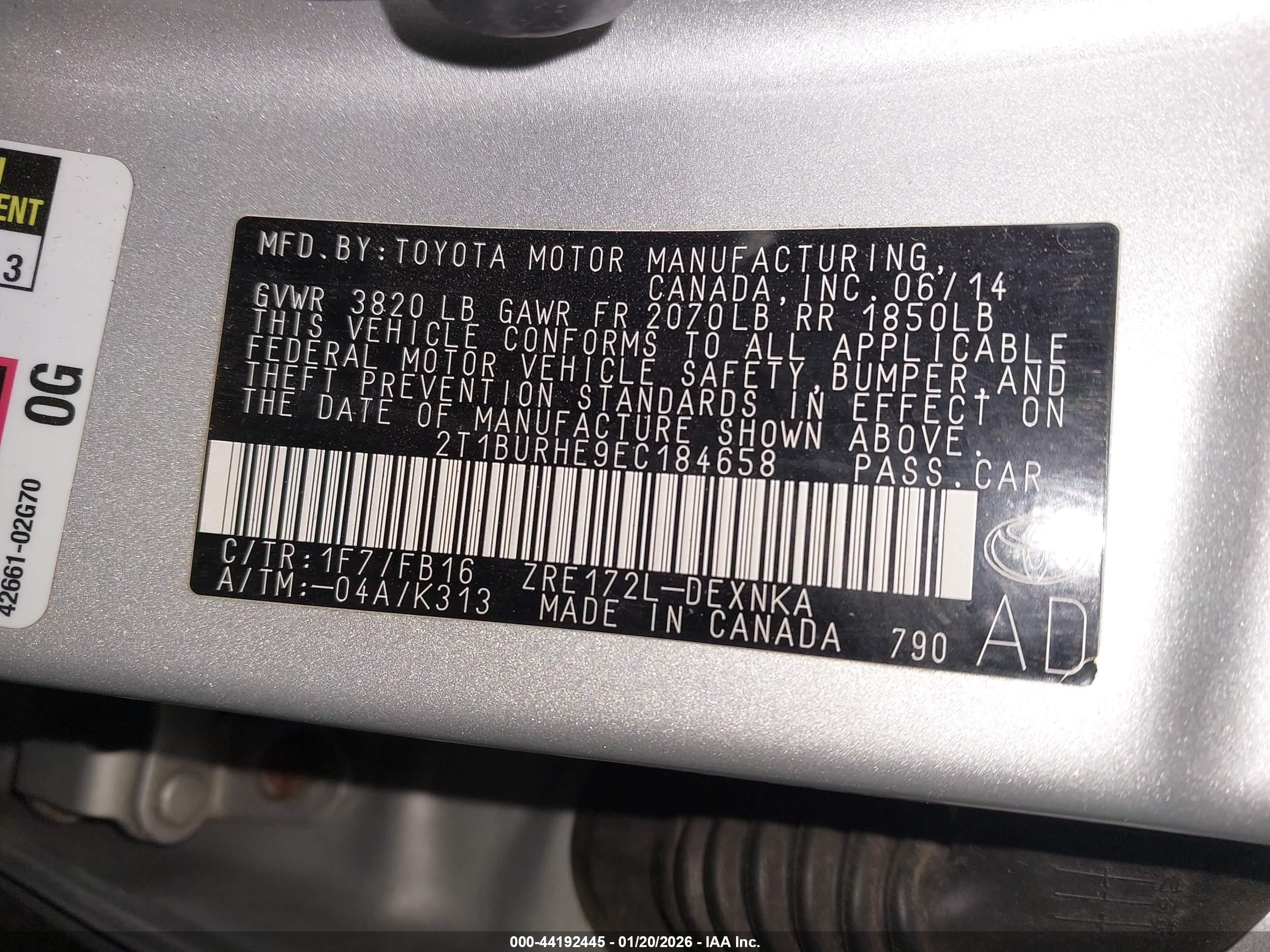 TOYOTA COROLLA image 9