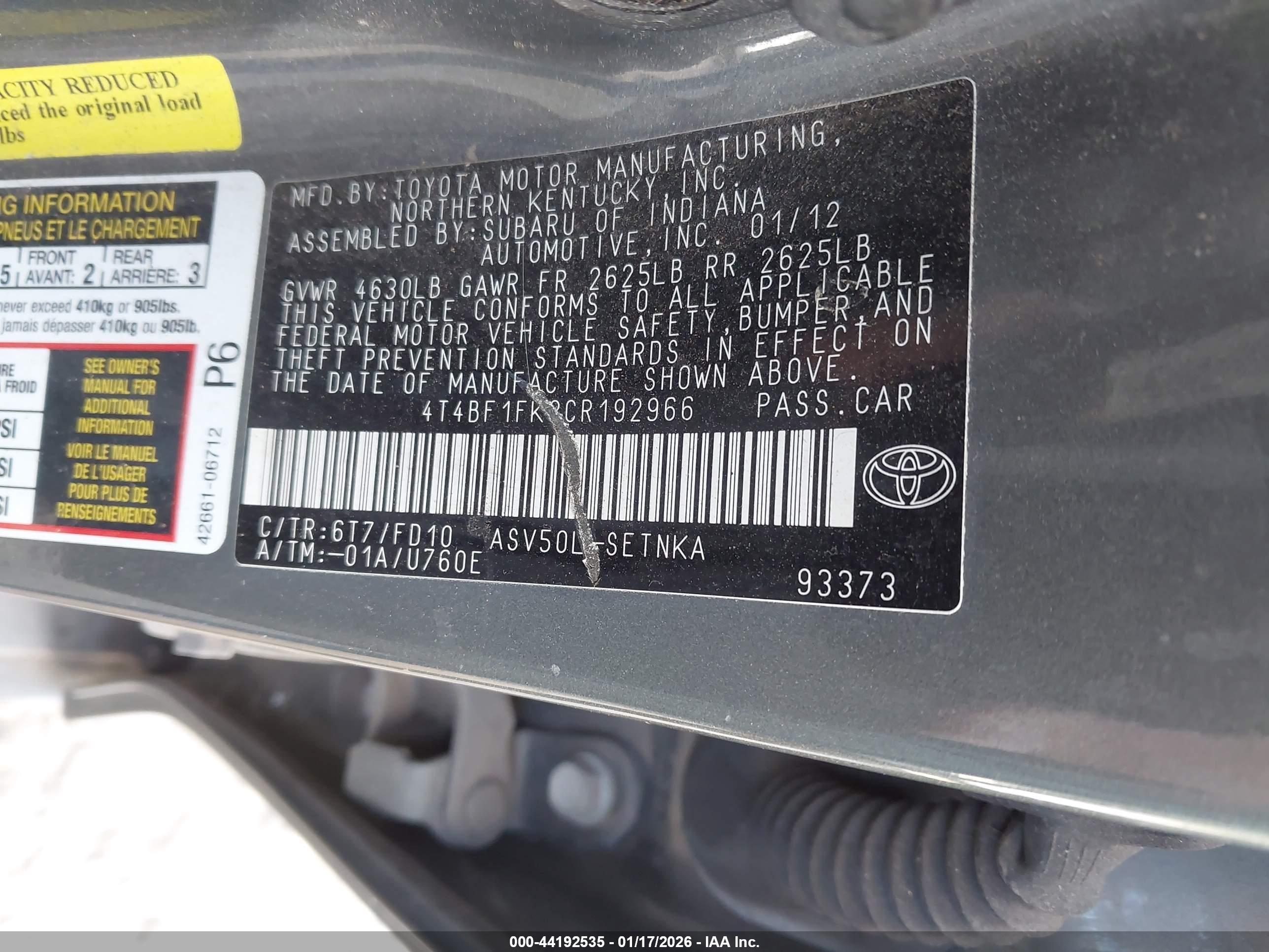 TOYOTA CAMRY image 9