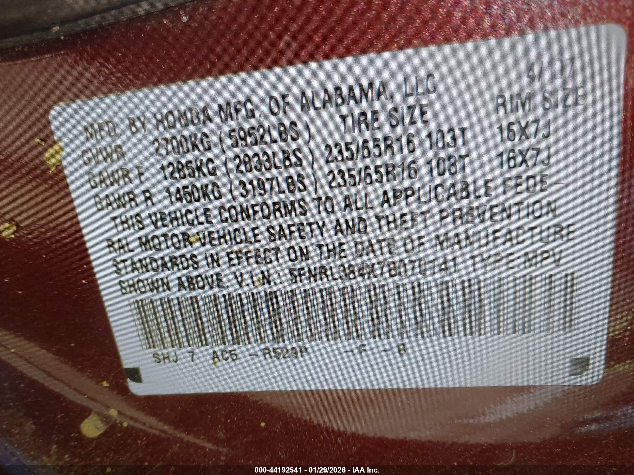HONDA ODYSSEY image 9